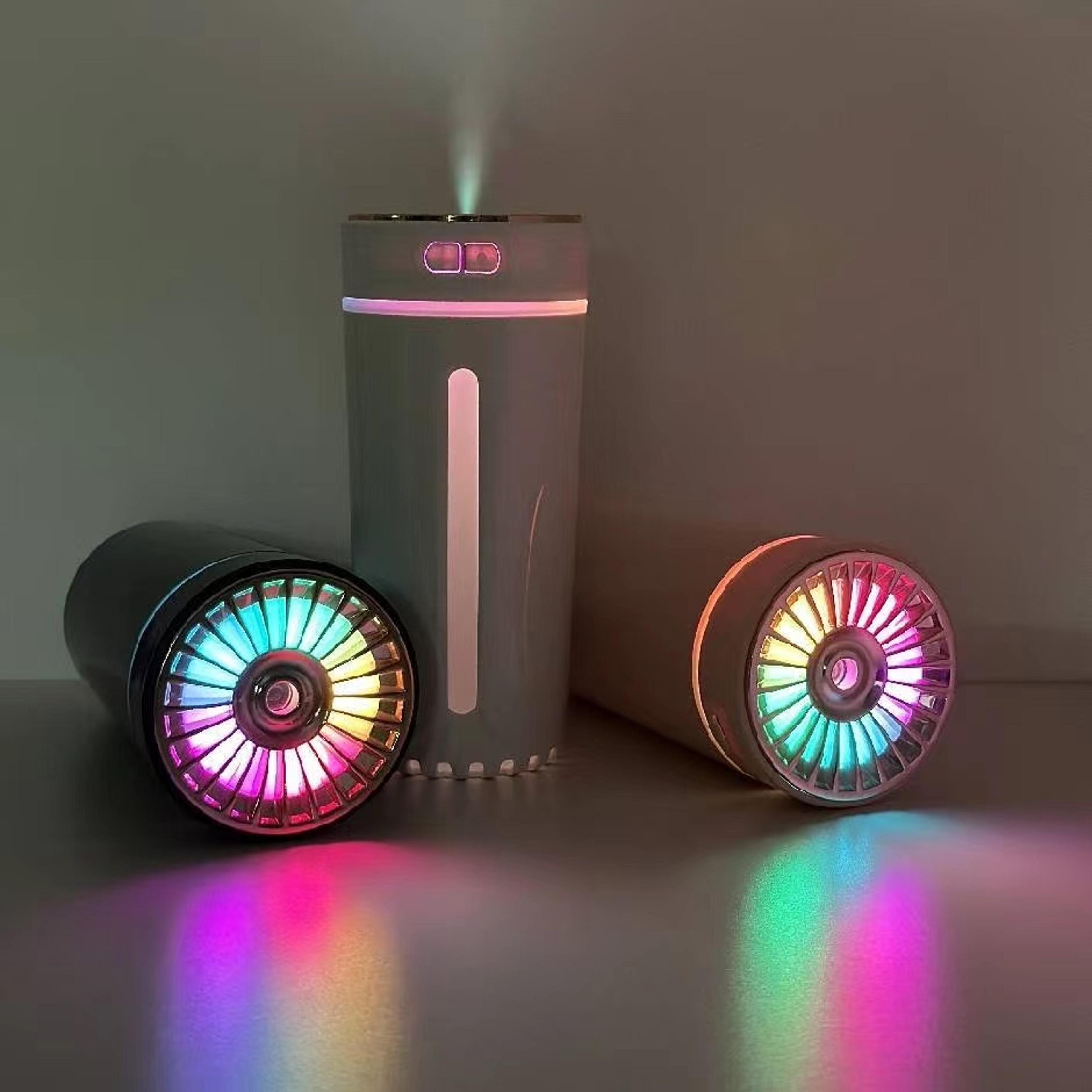 portable car air humidifier usb diffuser with rgb led mist light