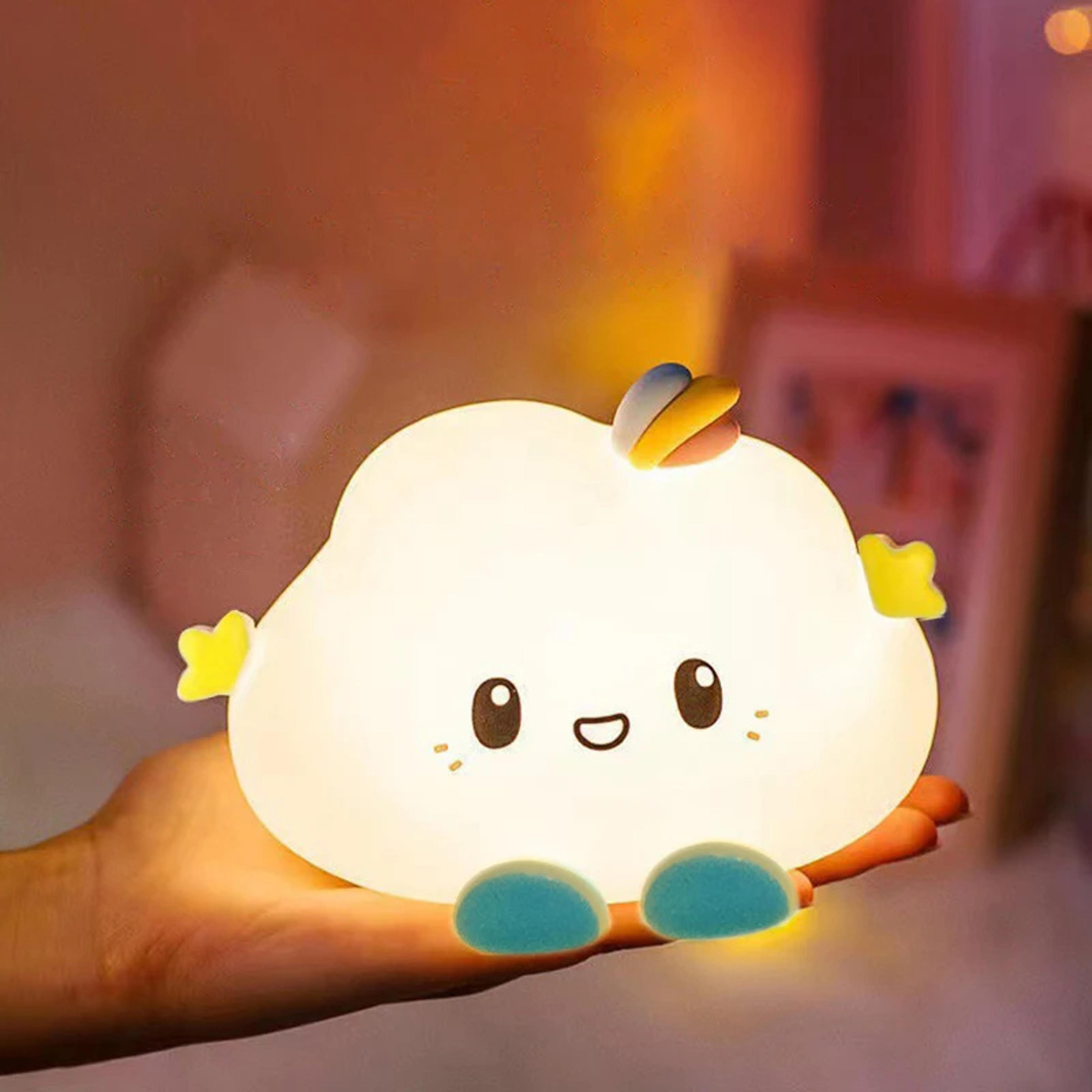cute cloud night light for kids bedroom soft bedside lamp gift