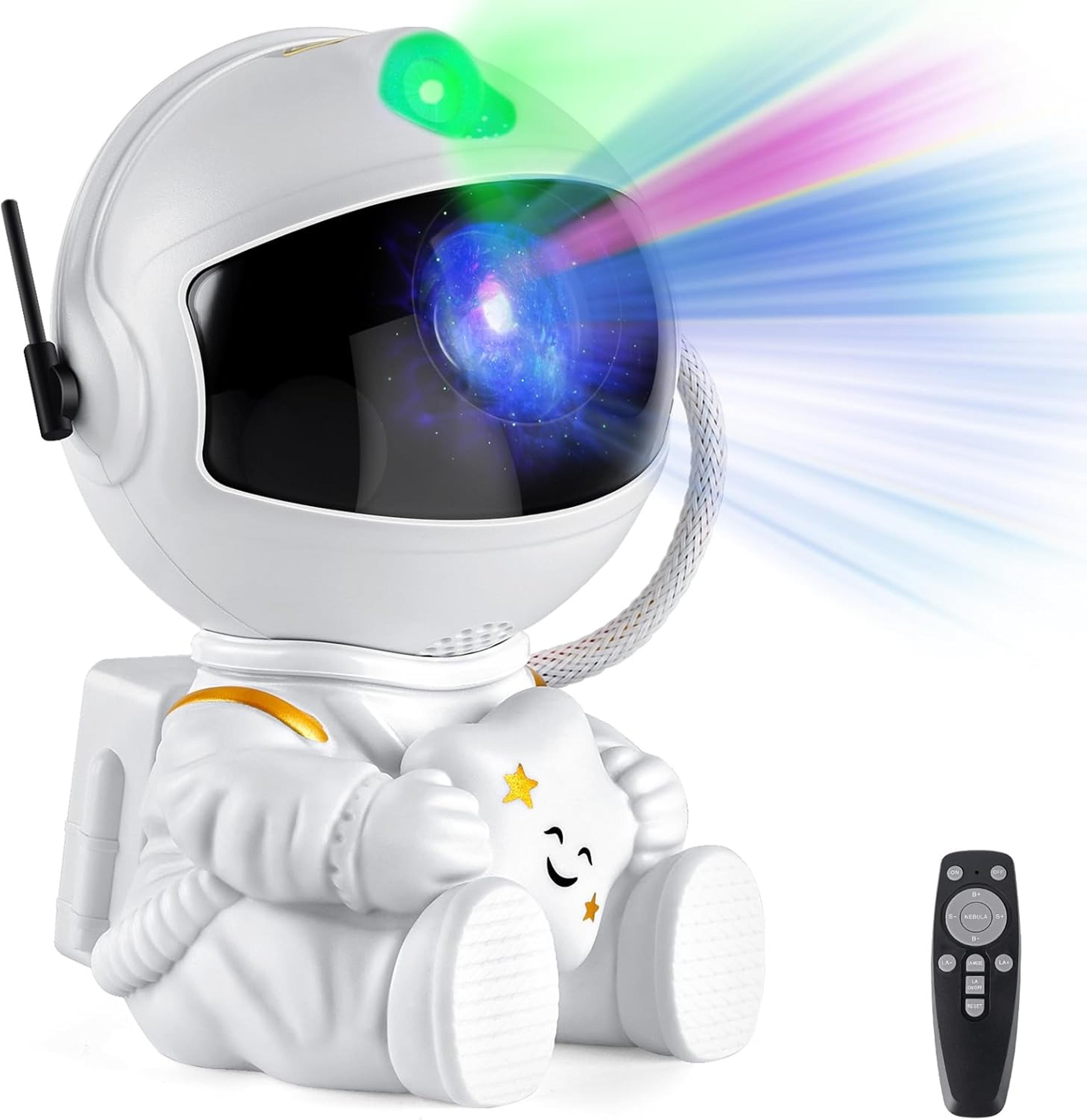 galaxy star projector night light astronaut lamp for kids bedroom decor