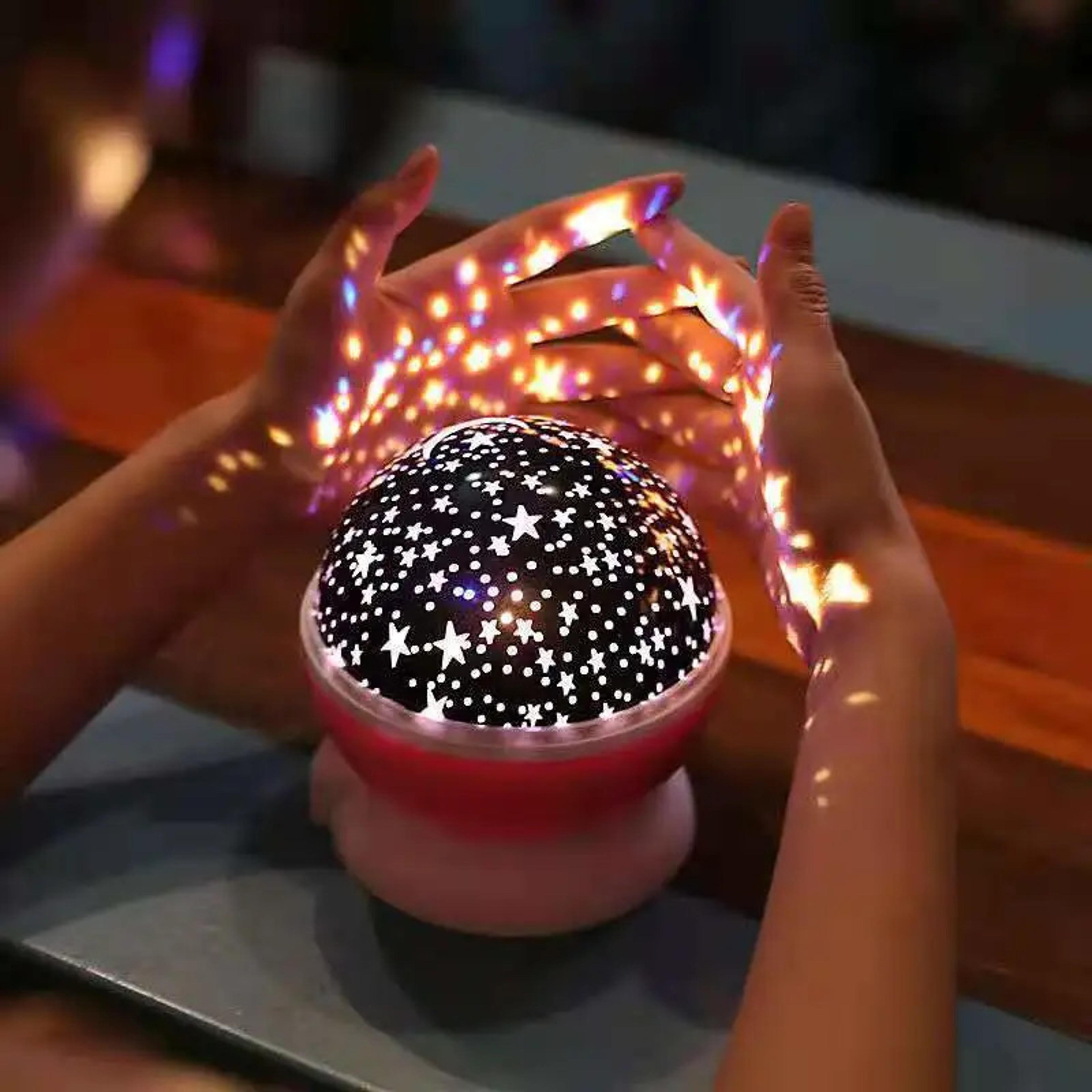 rotating starry sky night light projector for baby nursery and bedroom decor