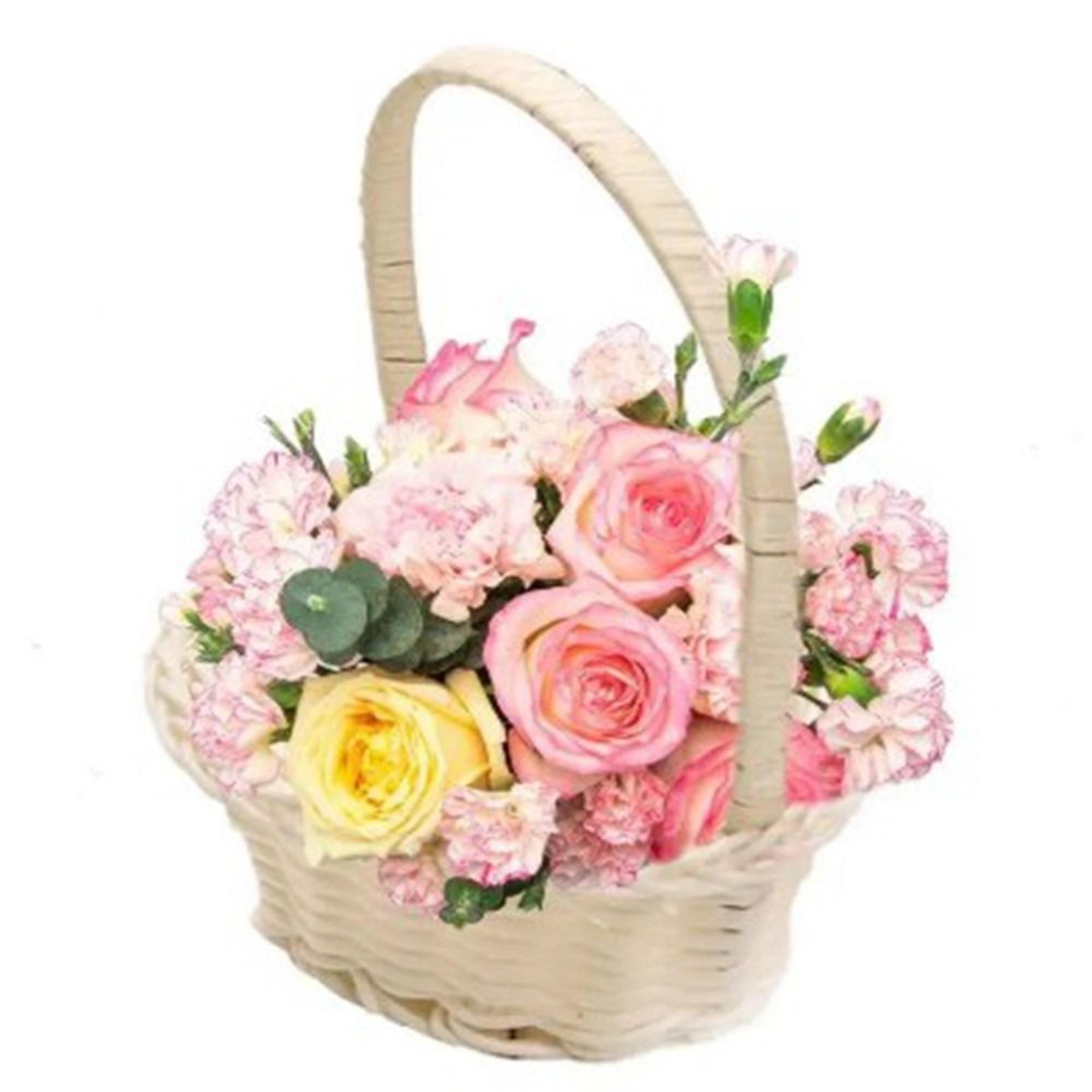 hand woven flower storage basket decorative wicker basket for home organization