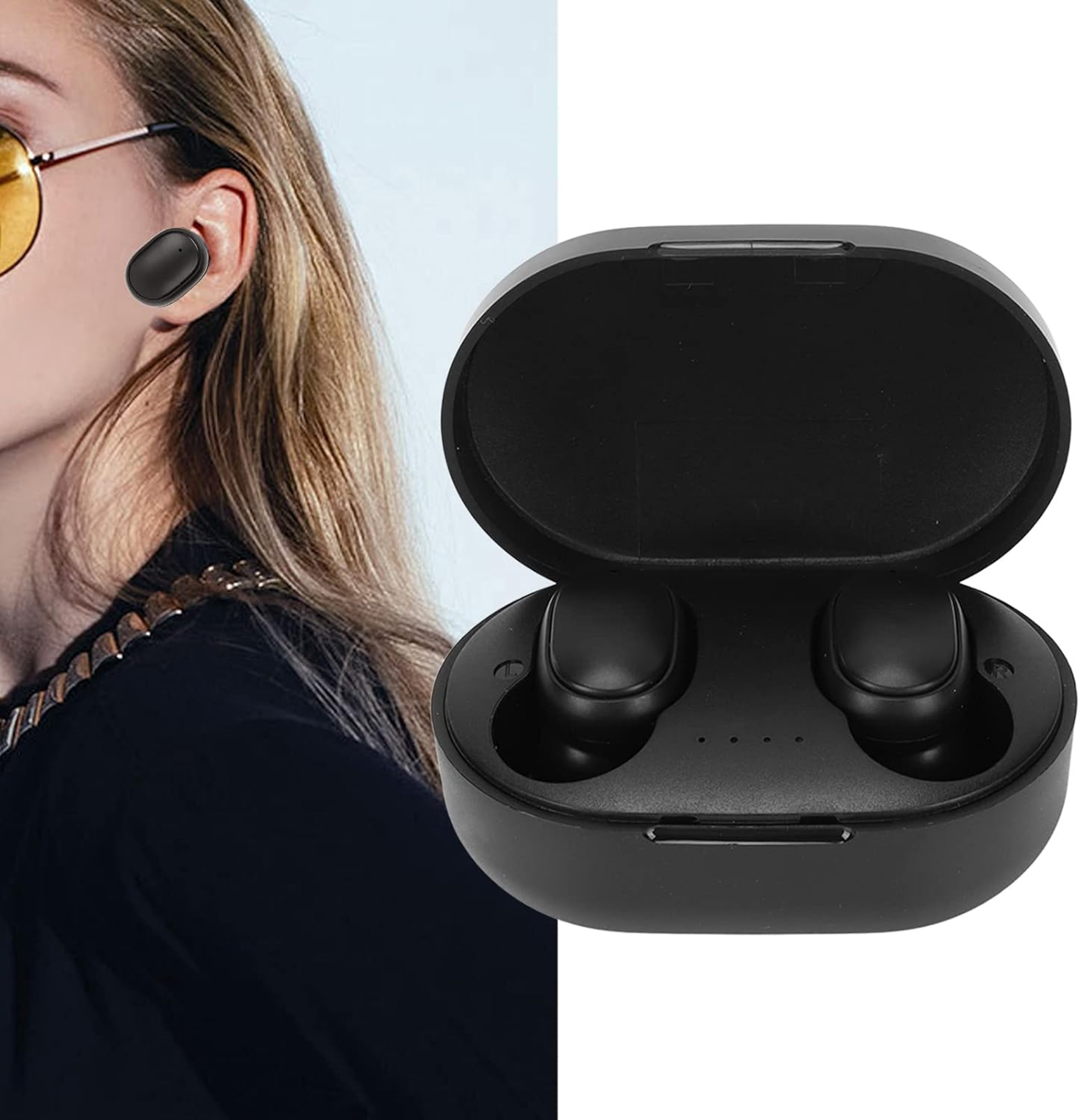 wireless bluetooth earbuds with touch control led display stereo sound