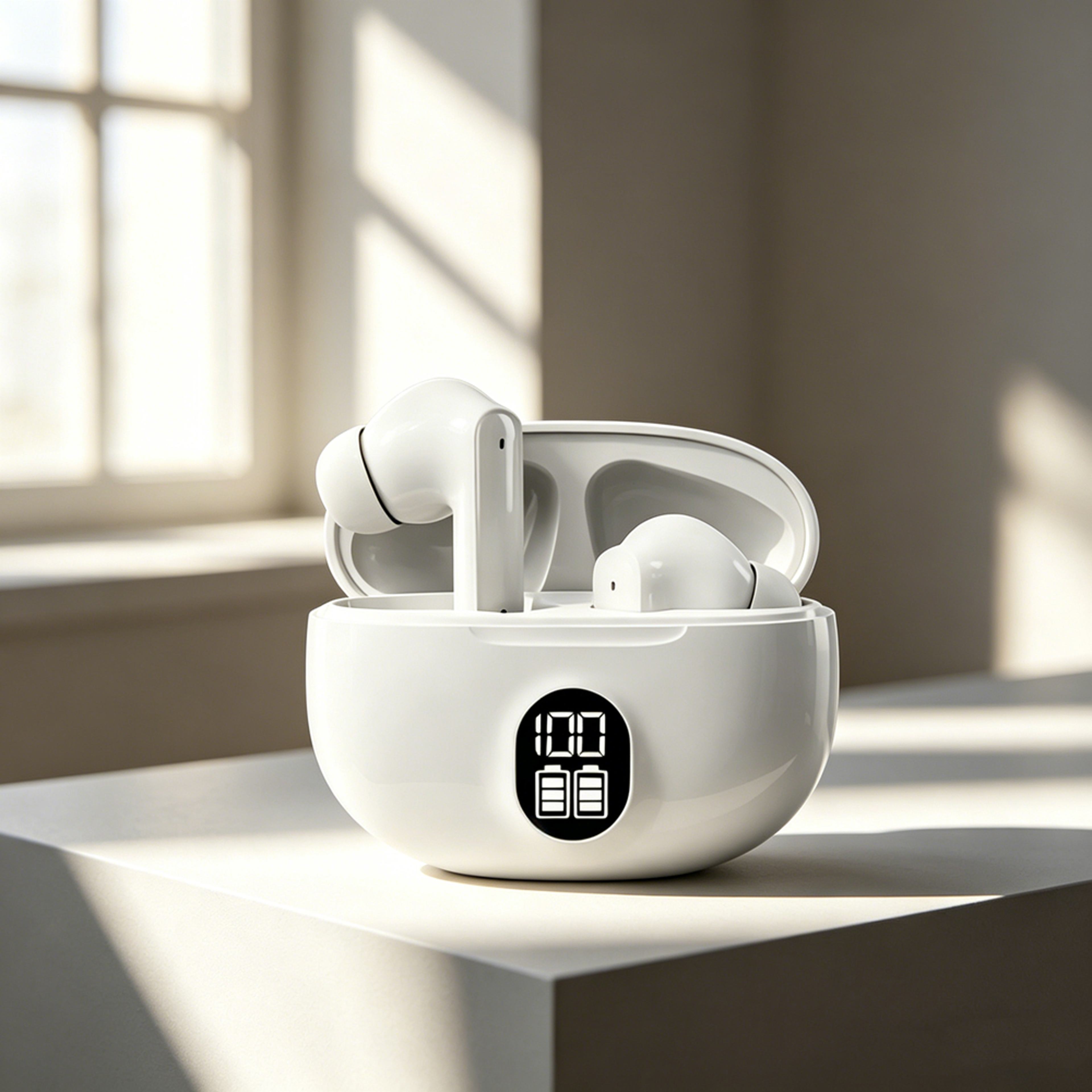 tws wireless earbuds with noise reduction mic high fidelity bass for gaming and music