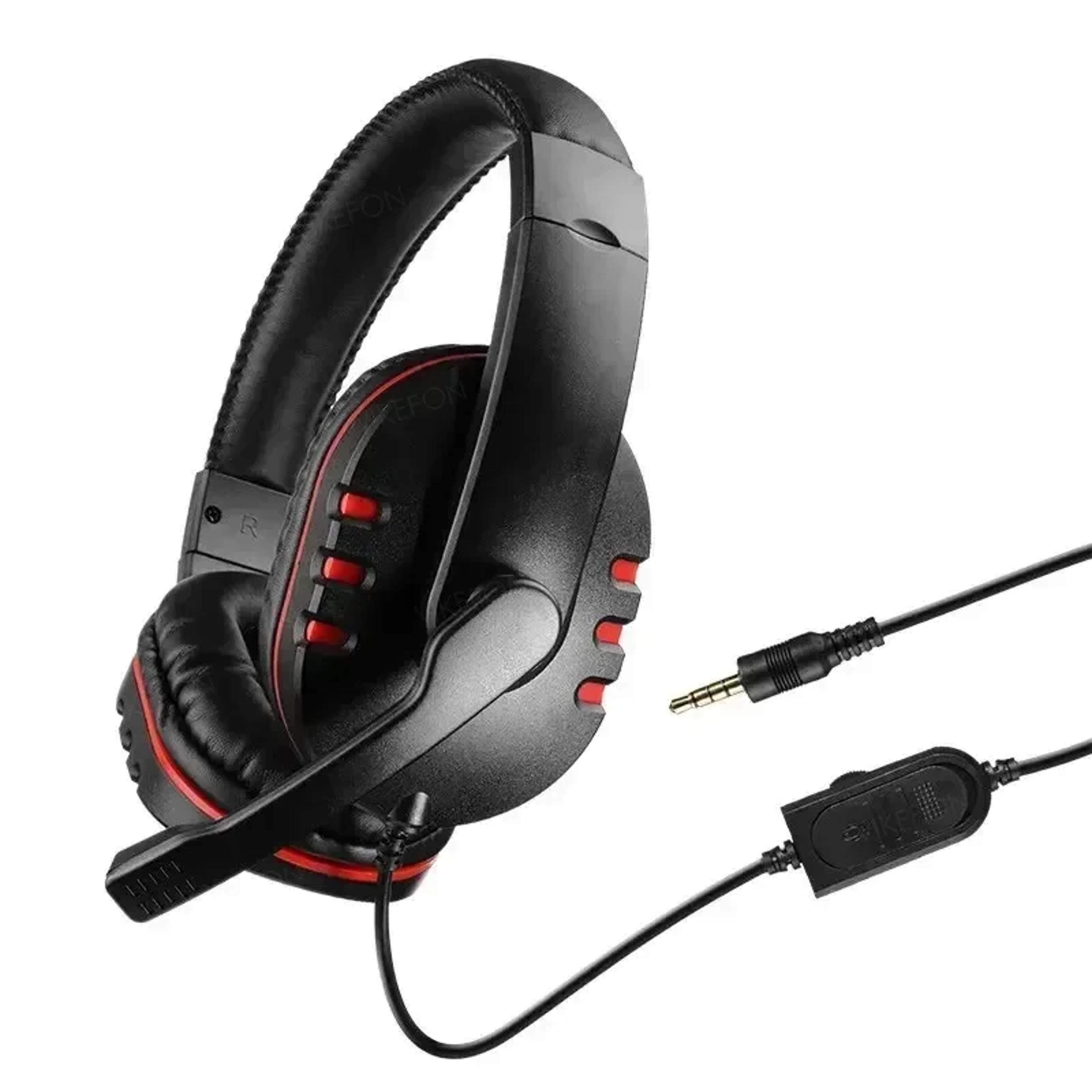 wired gaming headset with noise cancelling mic for pc and laptop