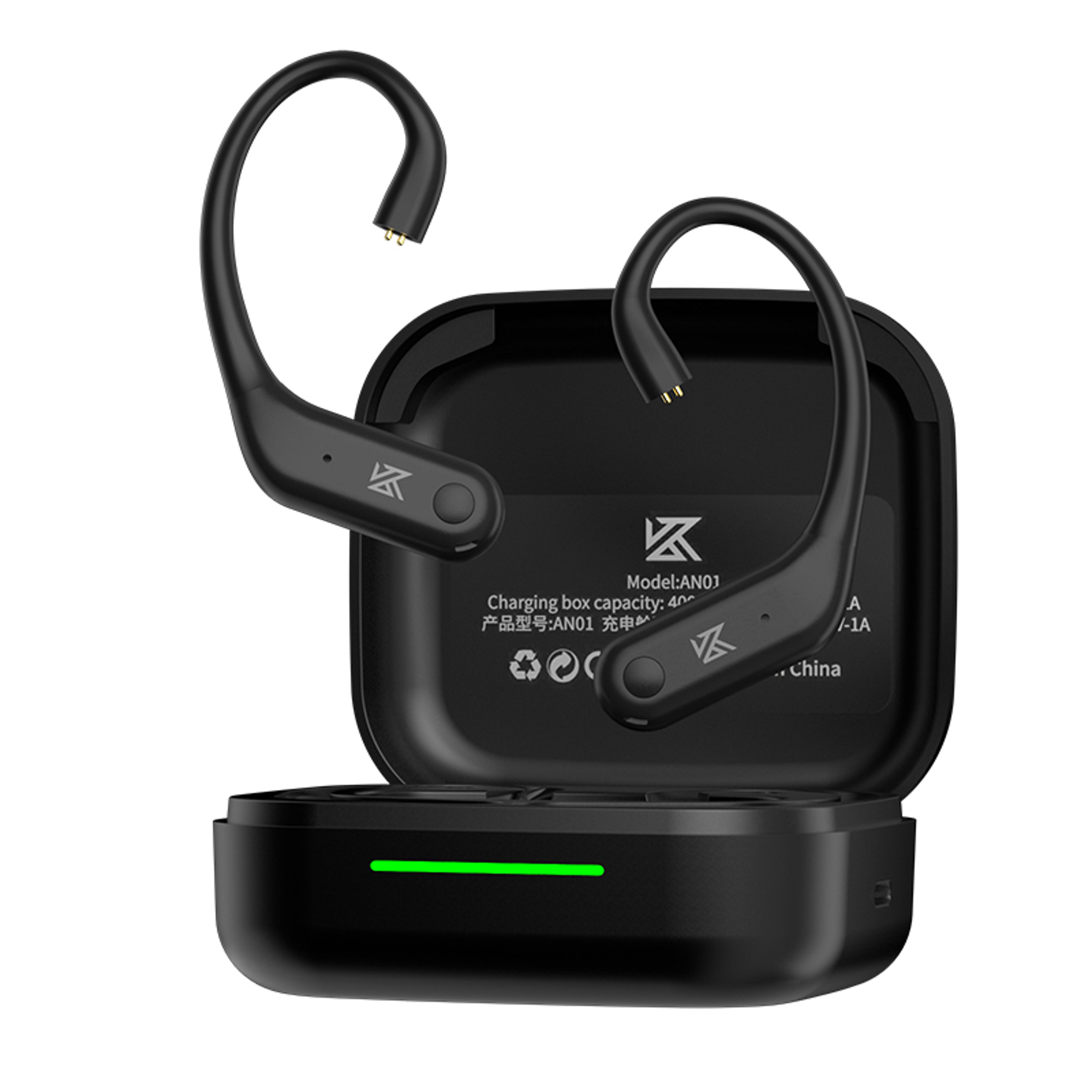wireless bluetooth ear hook cable with anc noise cancellation and hd audio