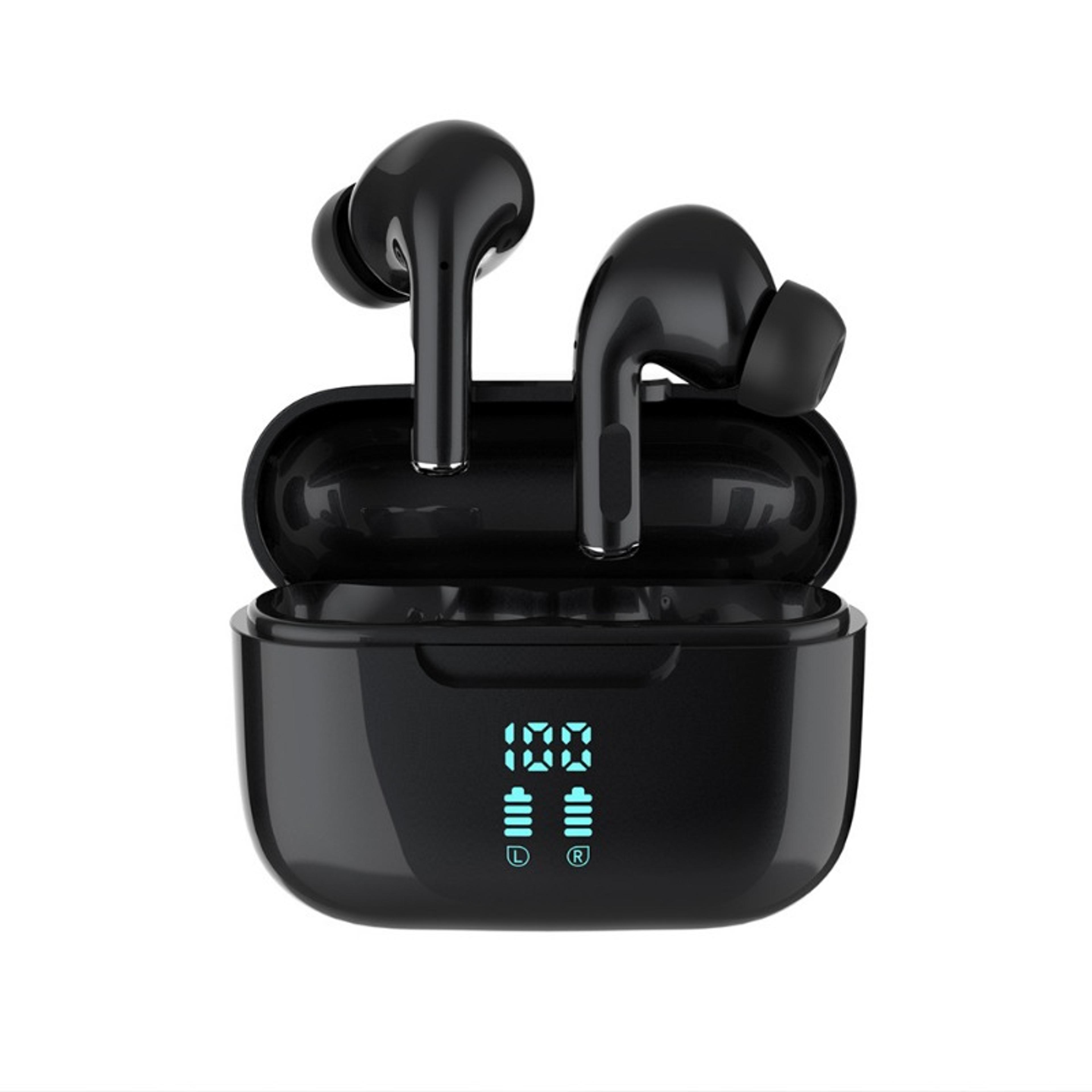wireless bluetooth earbuds with hifi stereo sound enc noise reduction and led power display