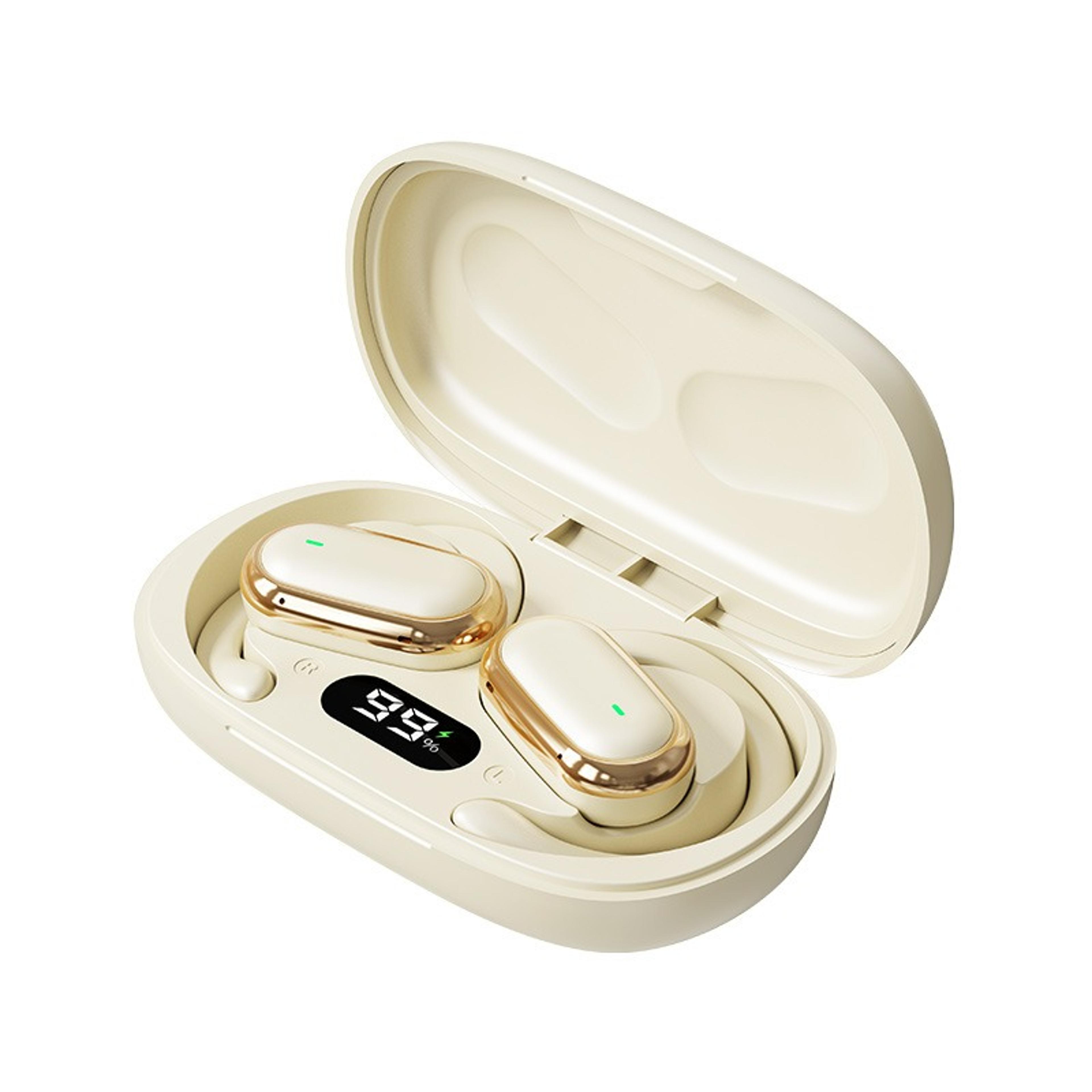 wireless bluetooth earbuds with ear hook design hd sound and power display for sports