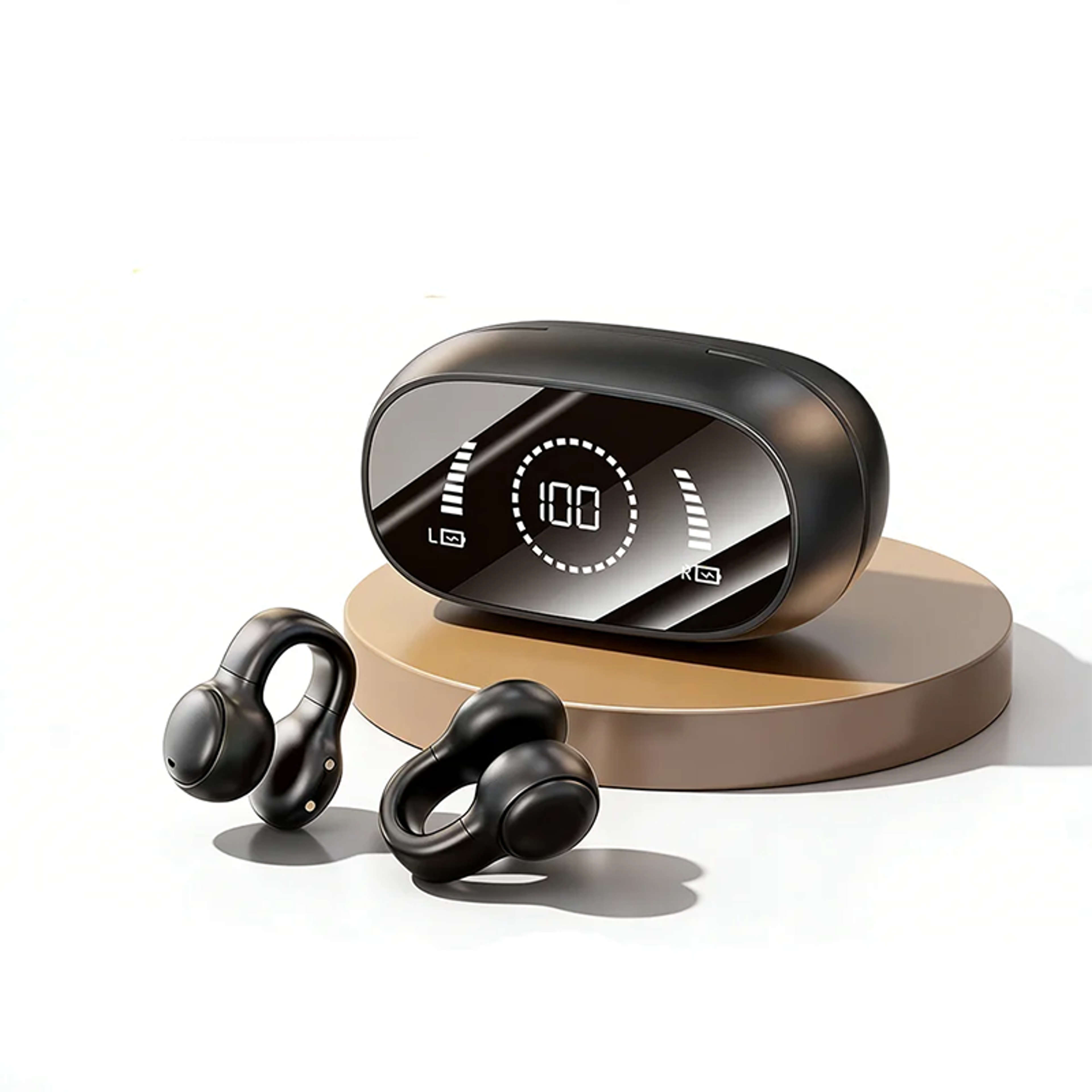 open back wireless sports earbuds clip on bluetooth earphones with noise reduction