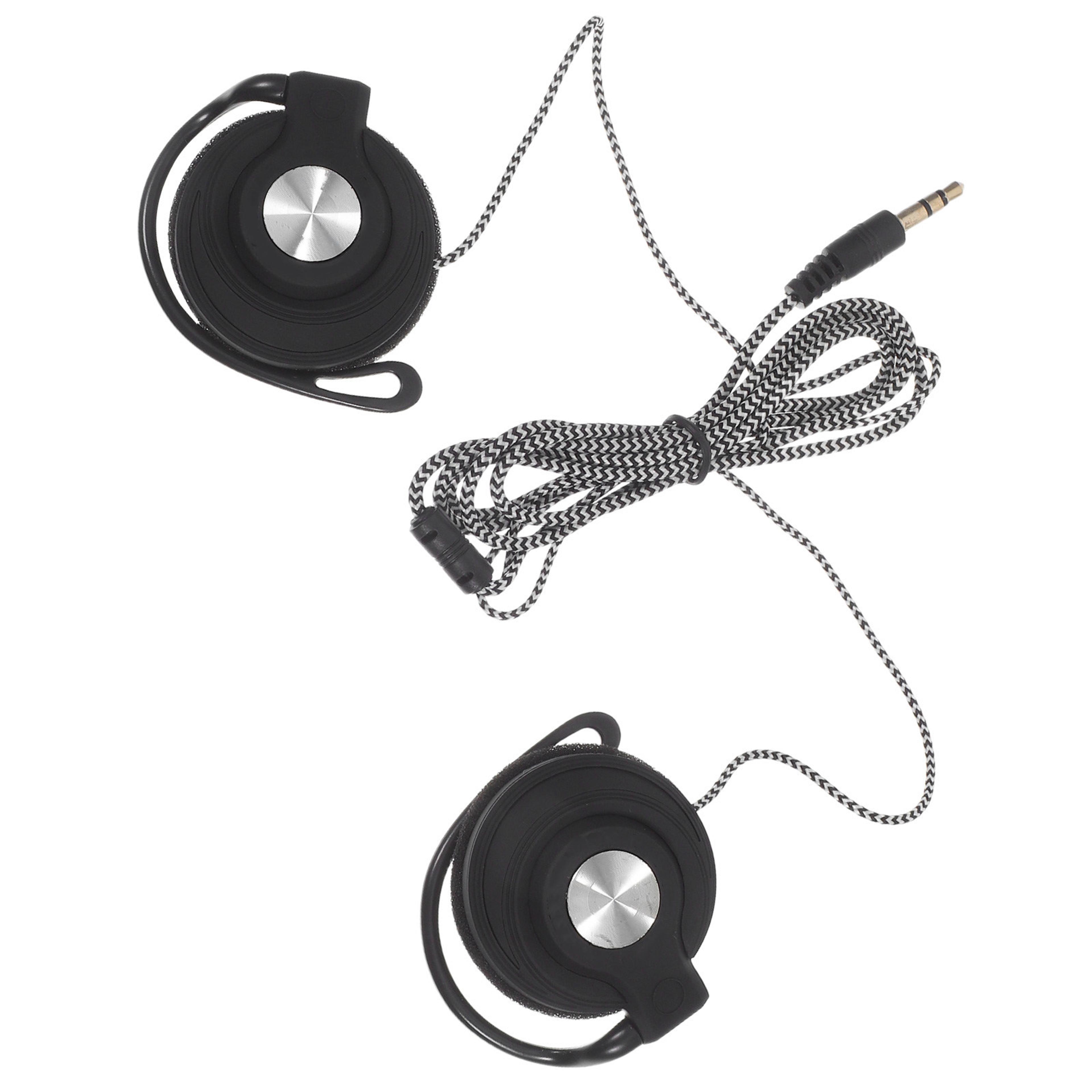 wired ear hook headphones with comfortable fit premium stereo sound