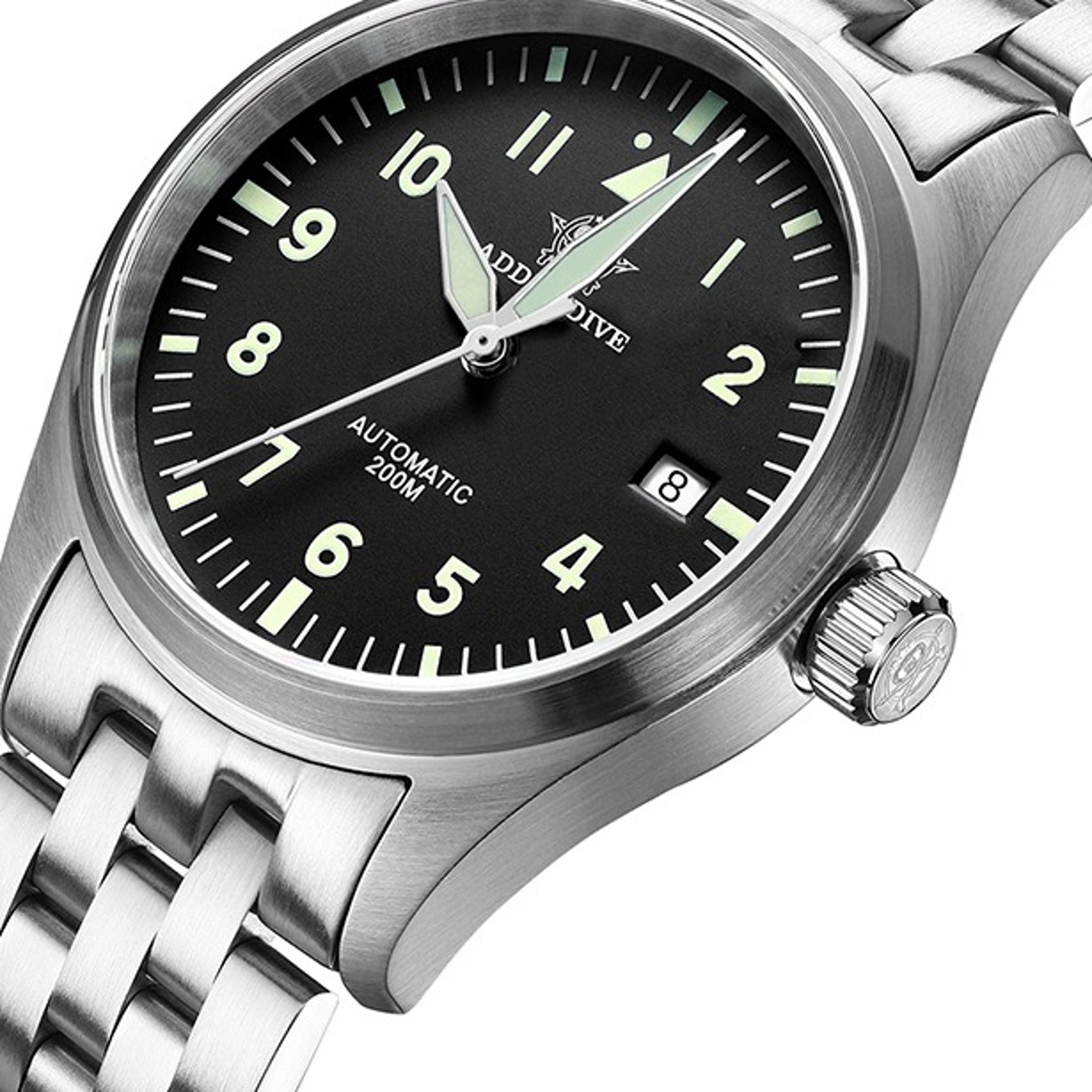 classic mens automatic mechanical watch water resistant stainless steel vintage watch