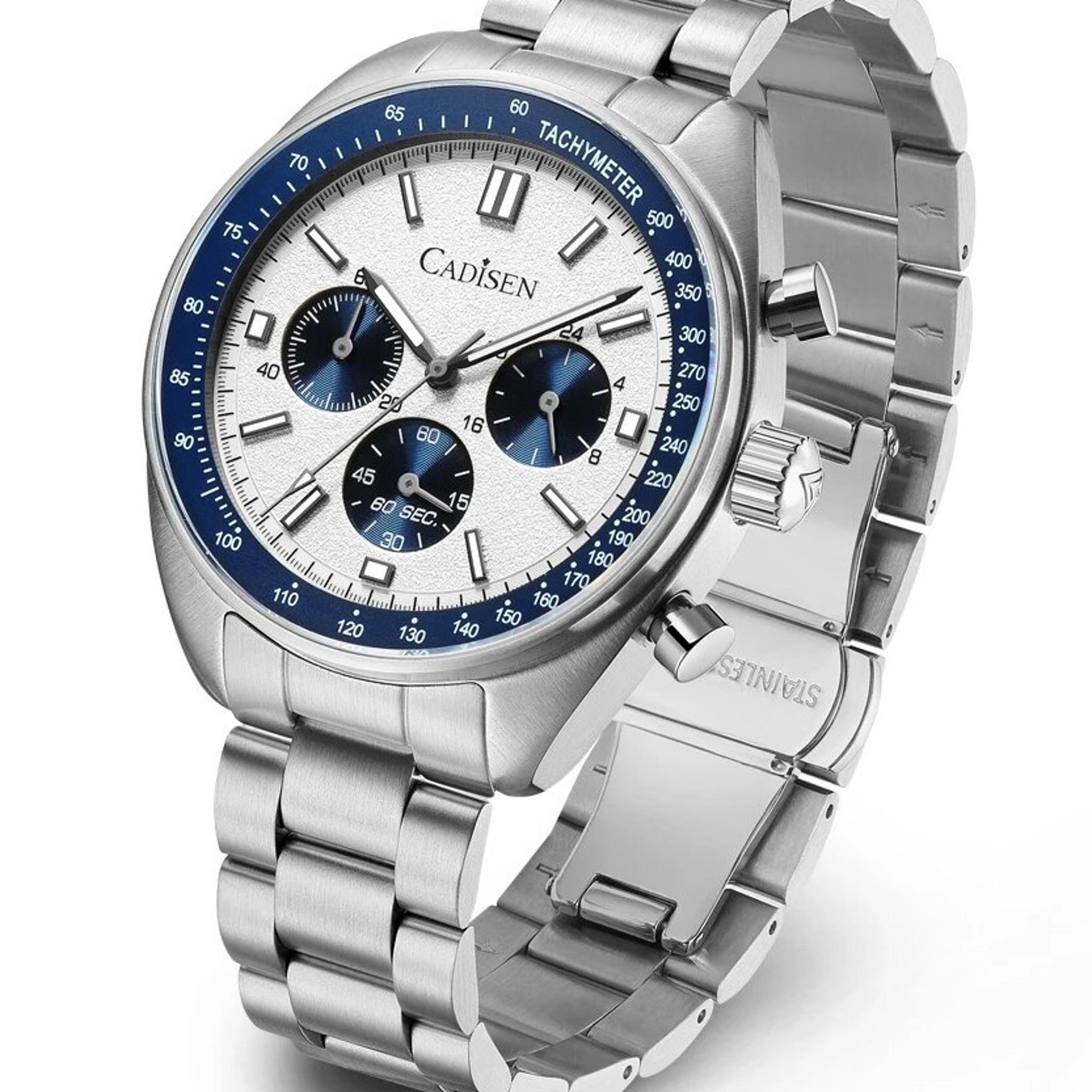 luxury men chronograph watch quartz business wristwatch