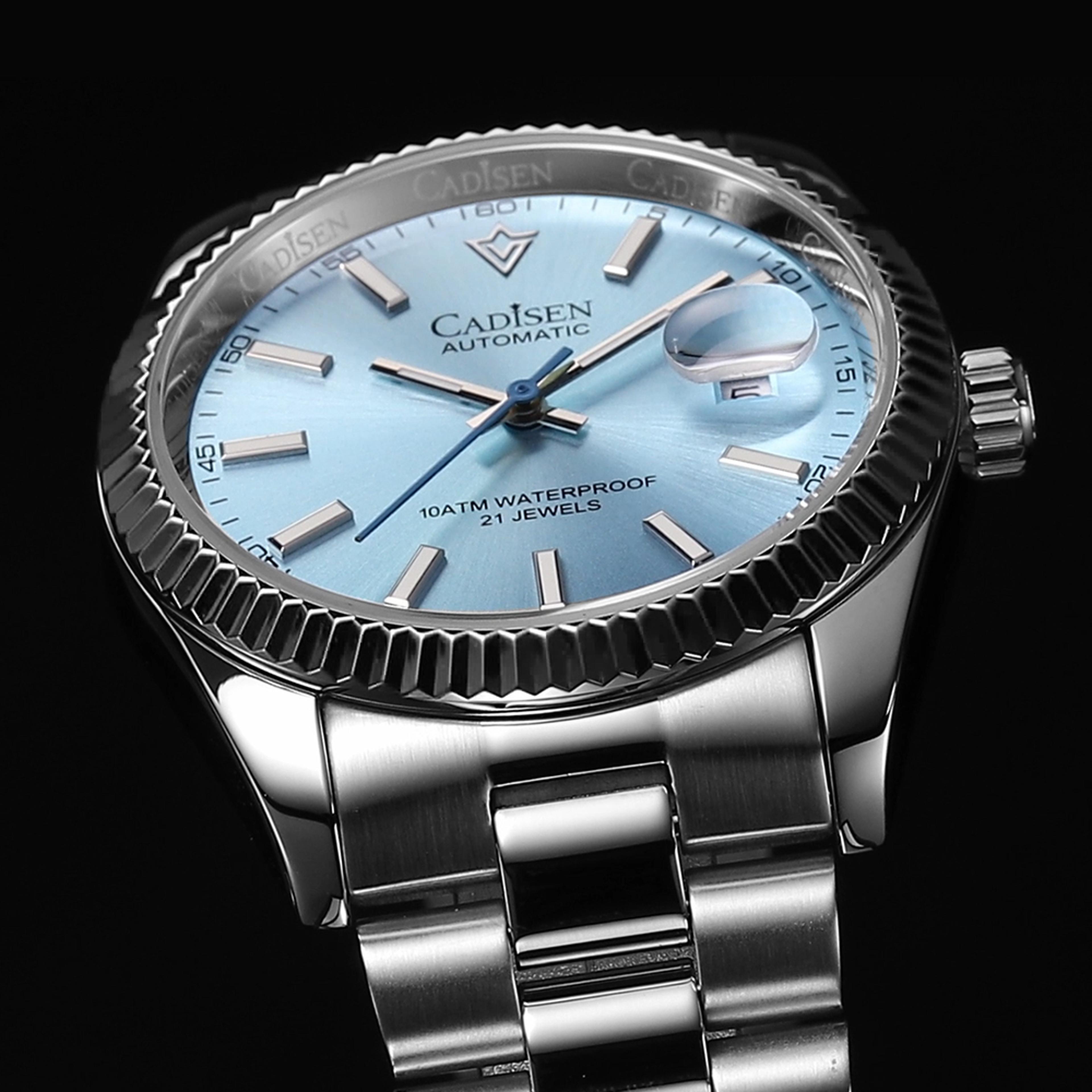 luxury automatic mechanical men watch with sapphire crystal luminous design
