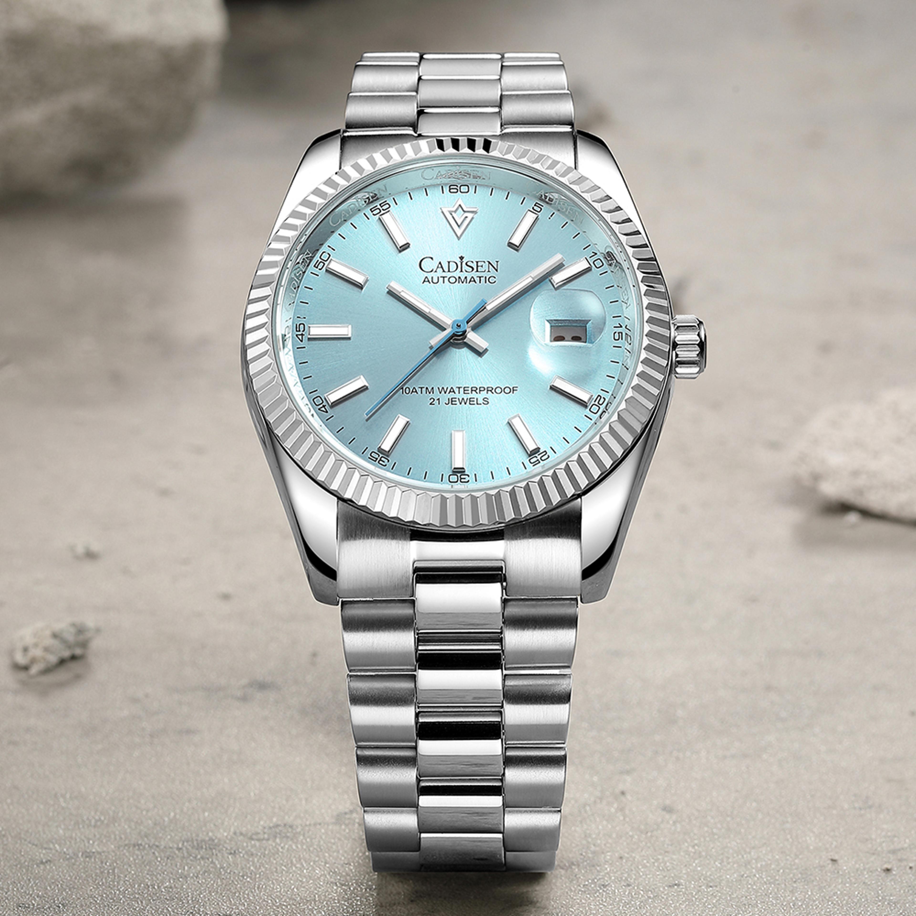 luxury automatic mechanical sapphire watch for men with miyota movement