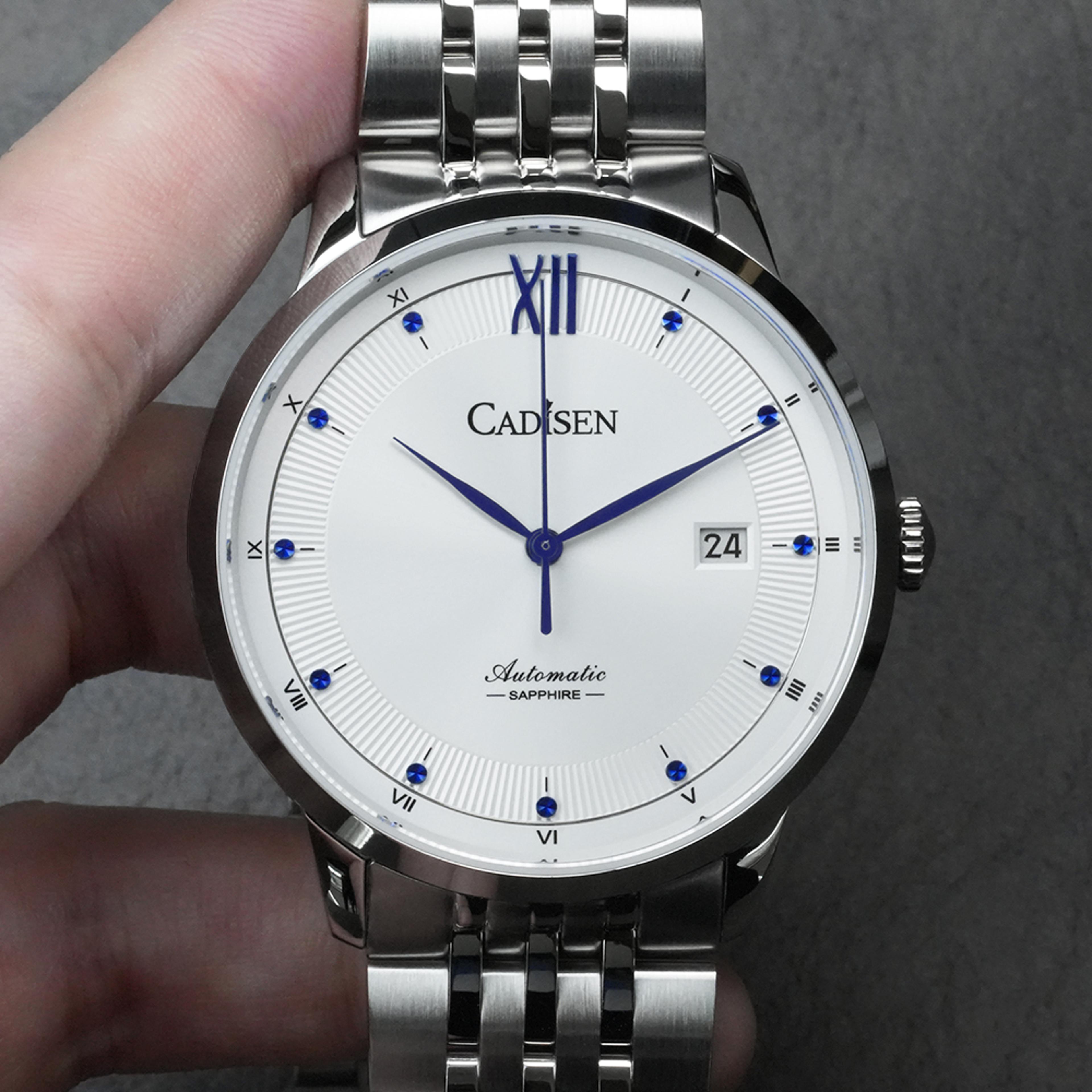 ultra thin automatic mechanical watch for men with miyota movement sapphire crystal
