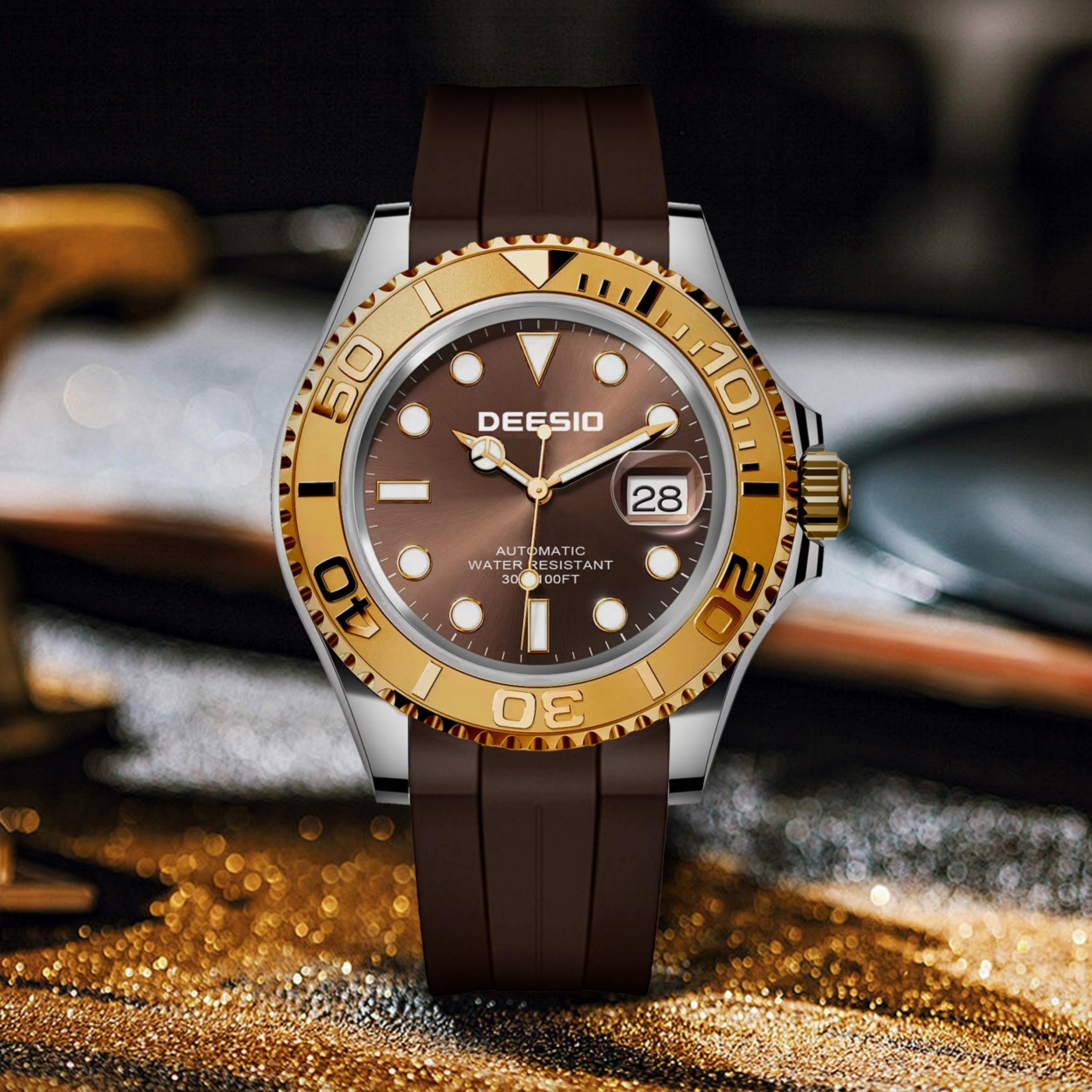 automatic mechanical mens watch stainless steel business casual calendar watch