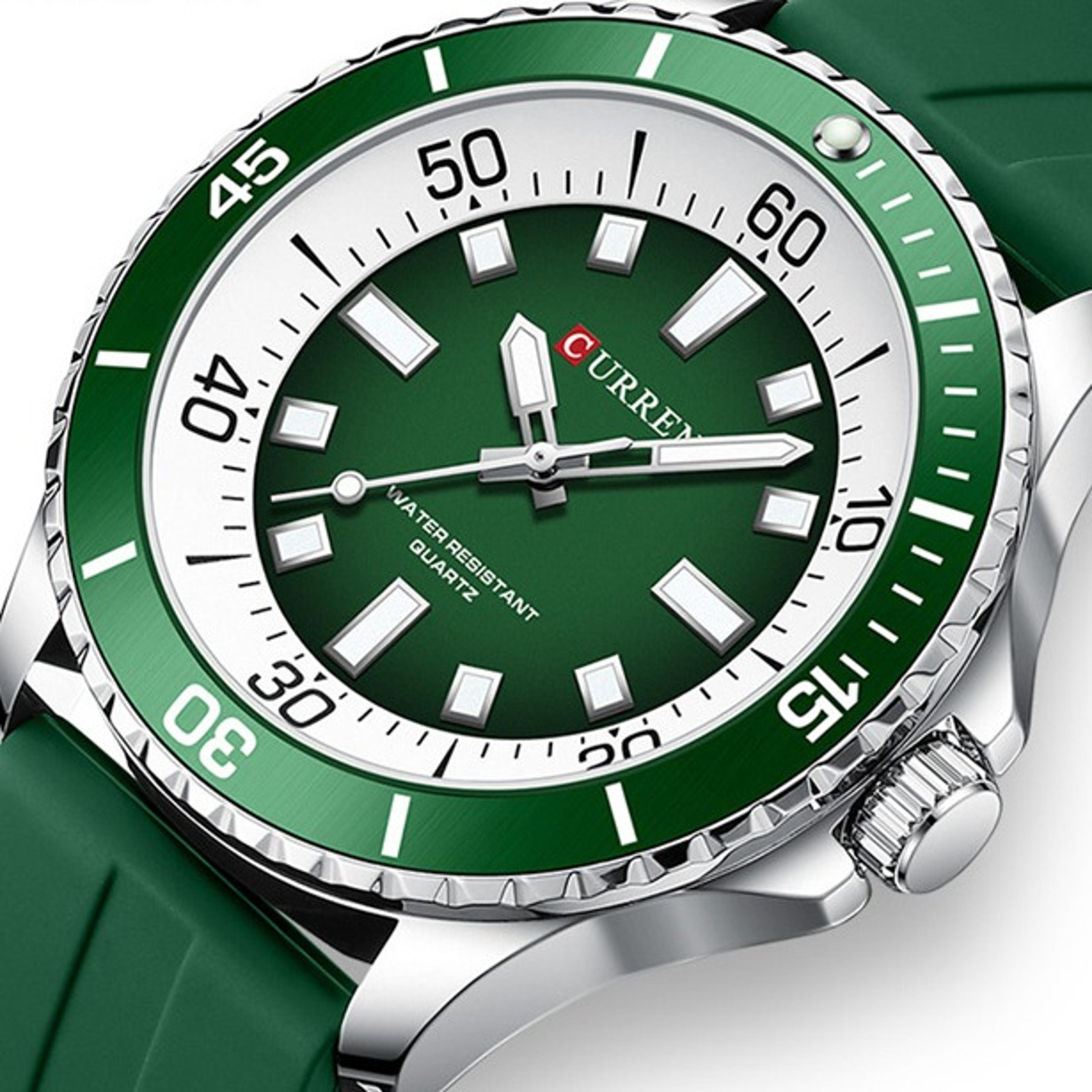 unisex outdoor waterproof luminous quartz watch with silicone strap
