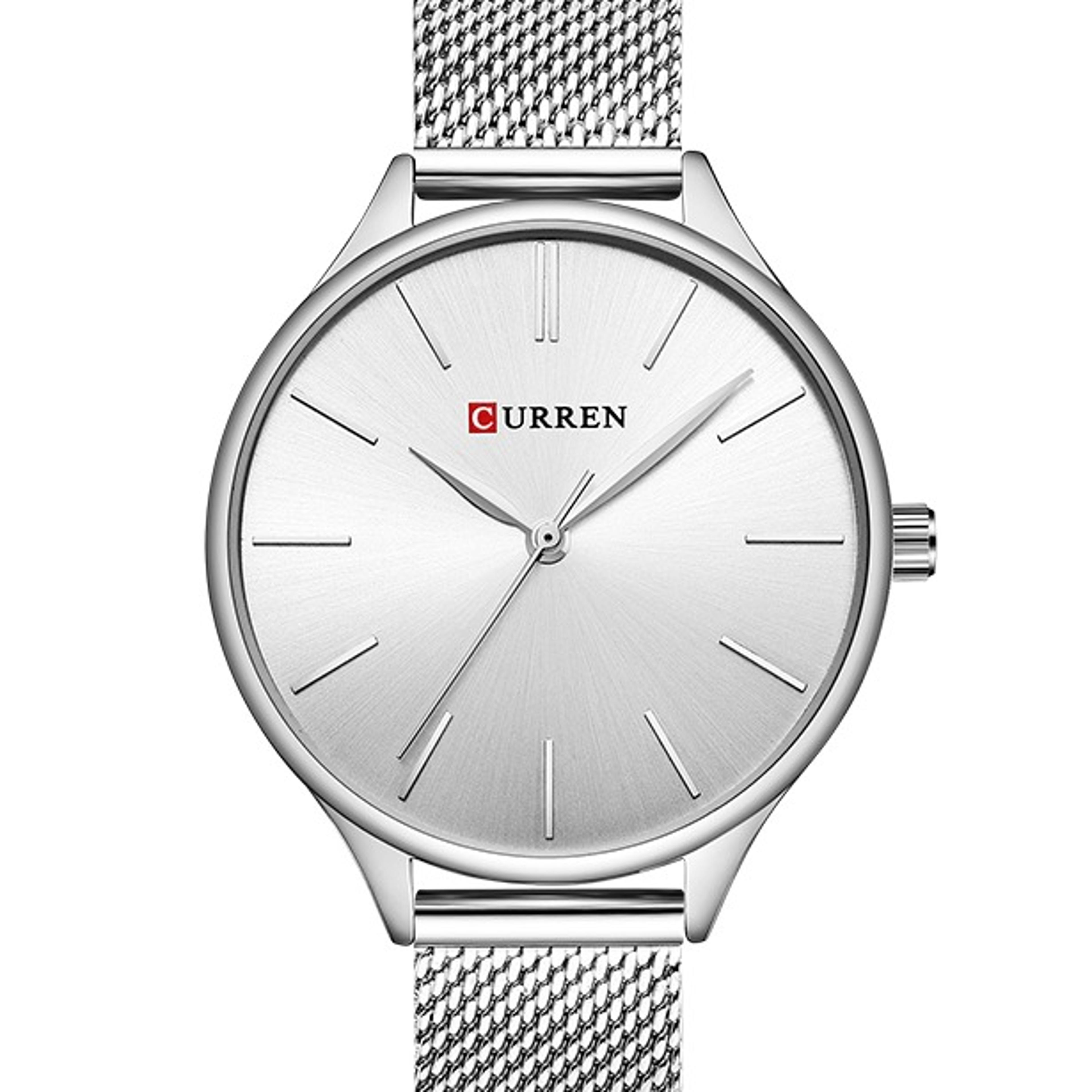 ultra thin ladies quartz watch with waterproof mesh strap fashion wristwatch