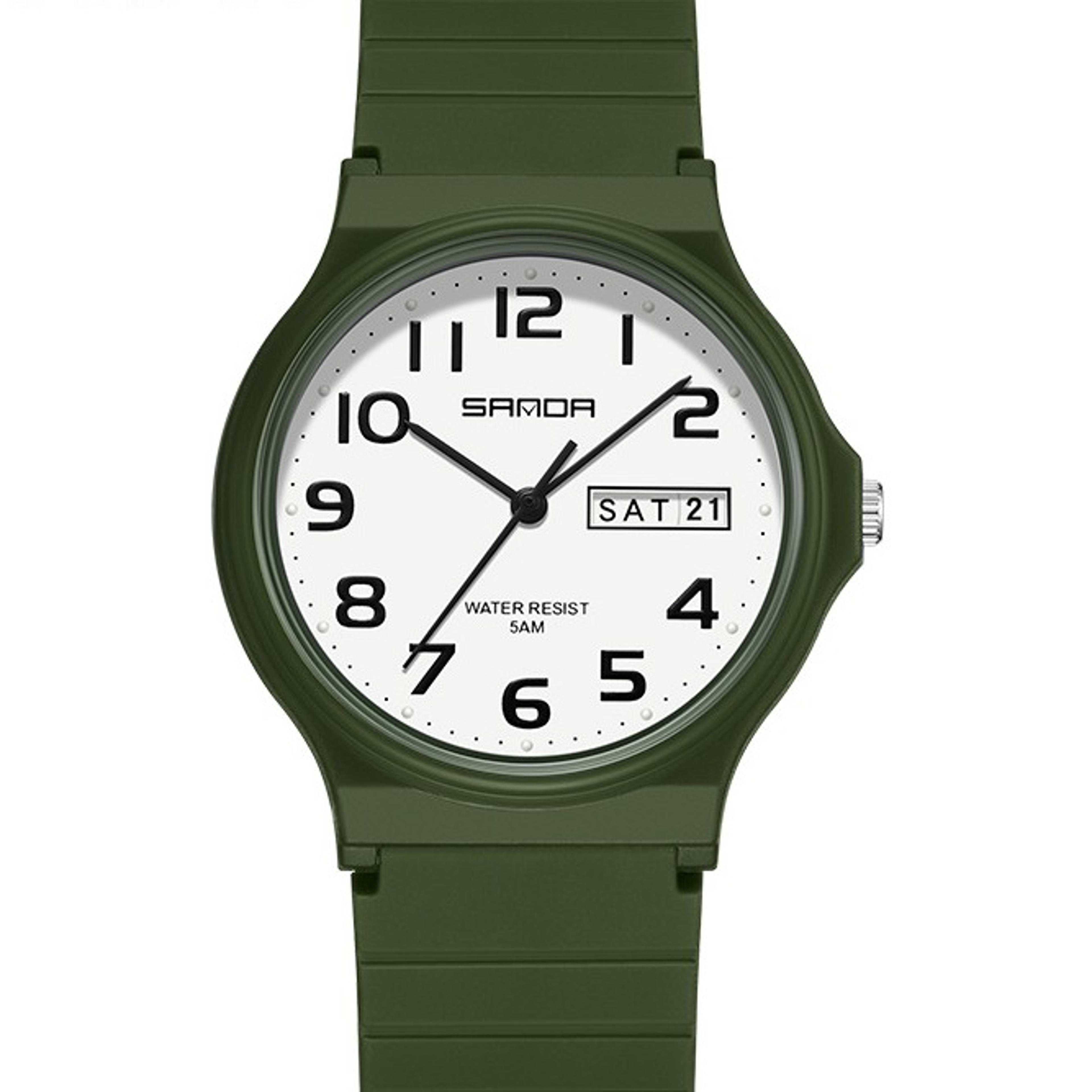 minimalist ladies quartz watch lightweight black wristwatch with calendar and night light