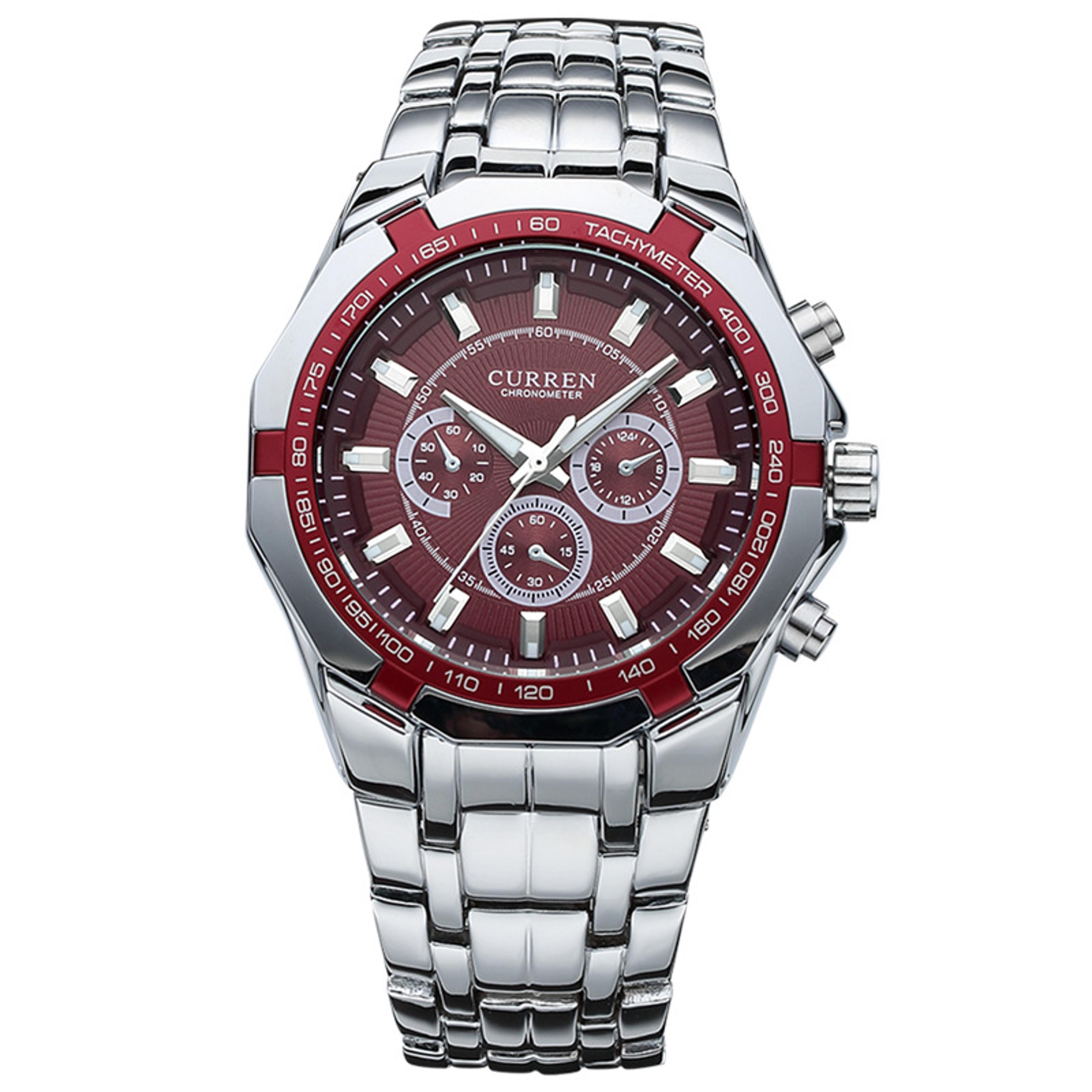 luxury mens stainless steel quartz watch analog display fashion wristwatch