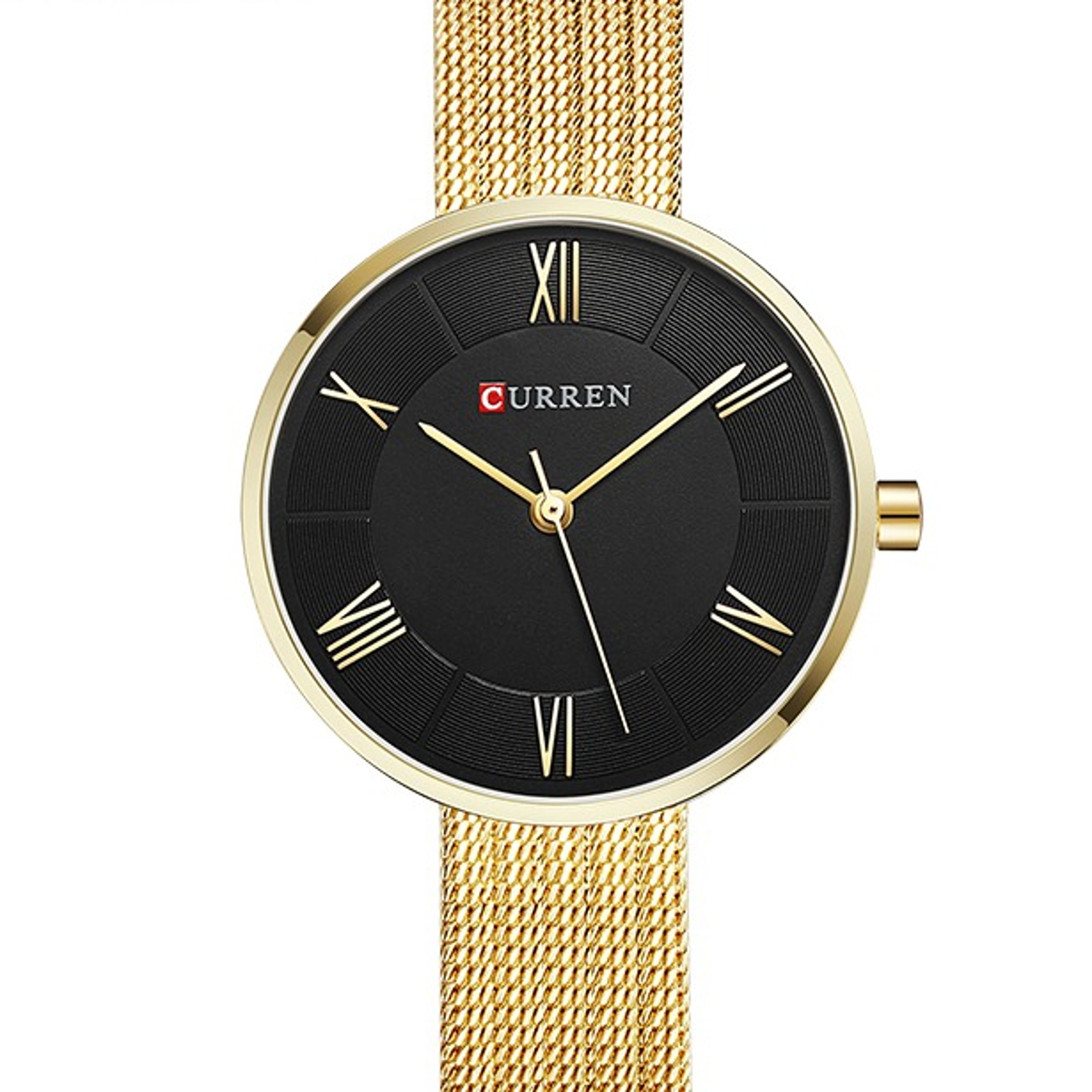 small dial womens quartz watch elegant mesh strap waterproof fashion wristwatch