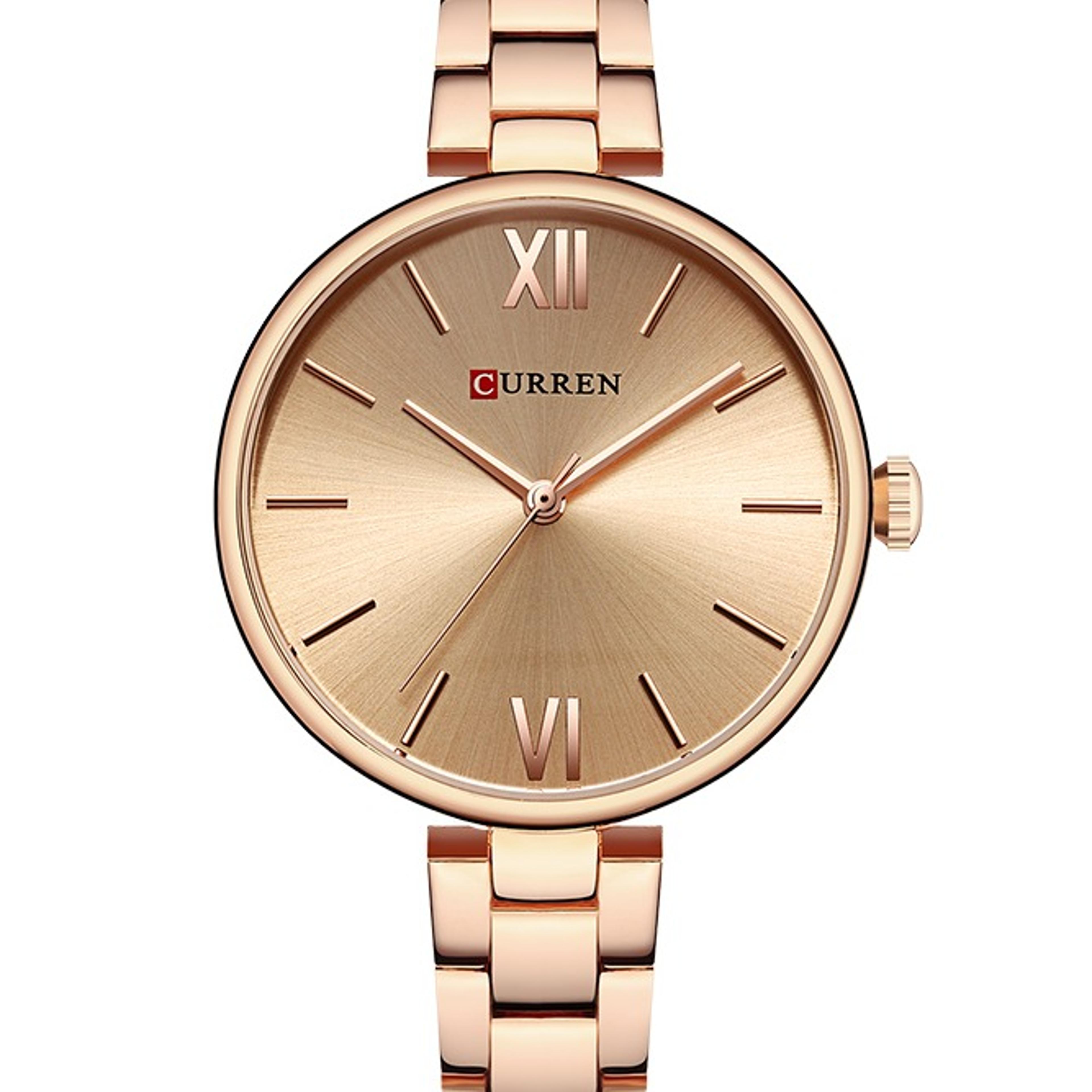ladies roman numeral watch minimalist stainless steel strap waterproof wristwatch