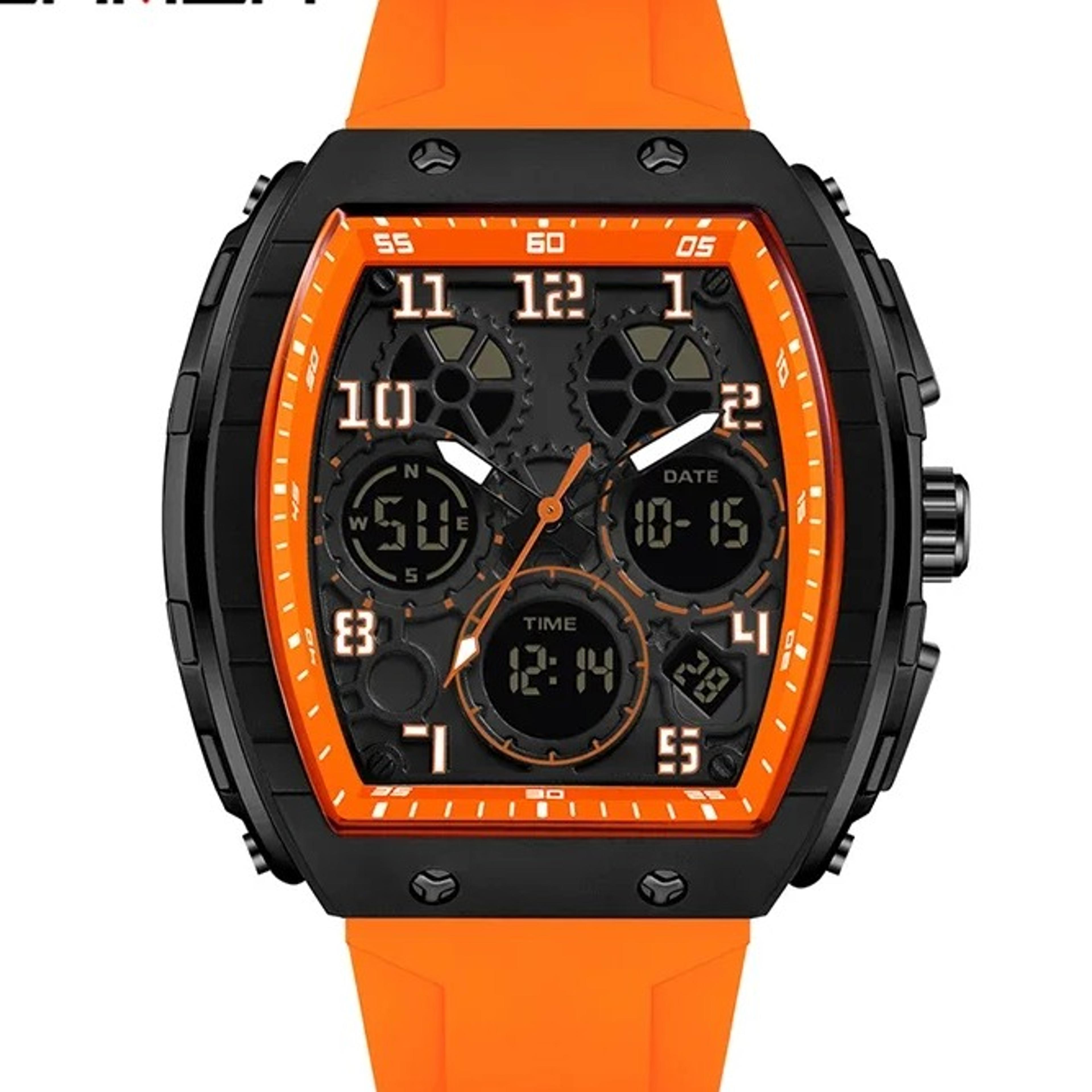 multifunctional digital watch waterproof sports alarm silicone strap wristwatch