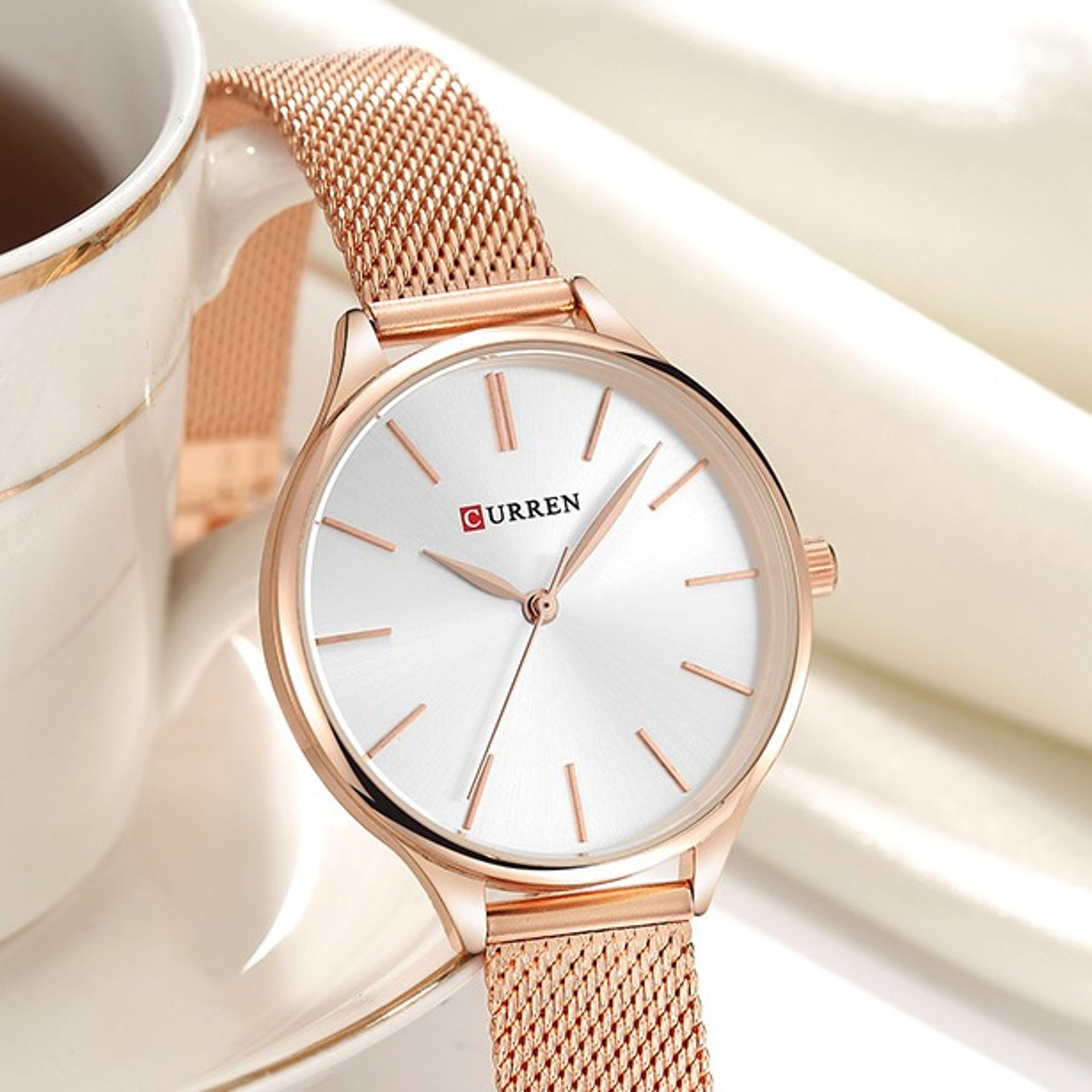 womens luxury watch japanese quartz stainless steel mesh strap fashion wristwatch