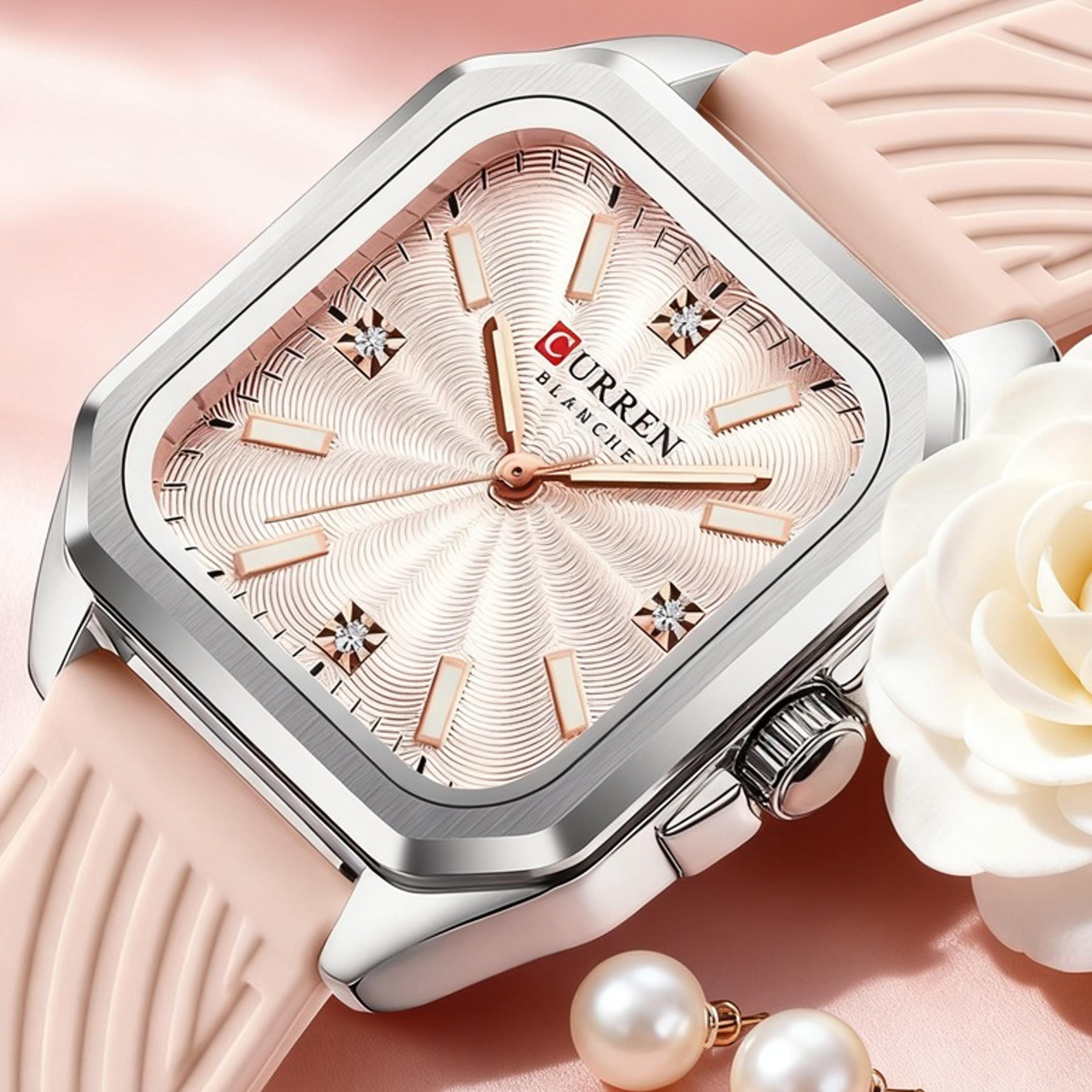 minimalist square quartz watch for women casual silicone sports wristwatch