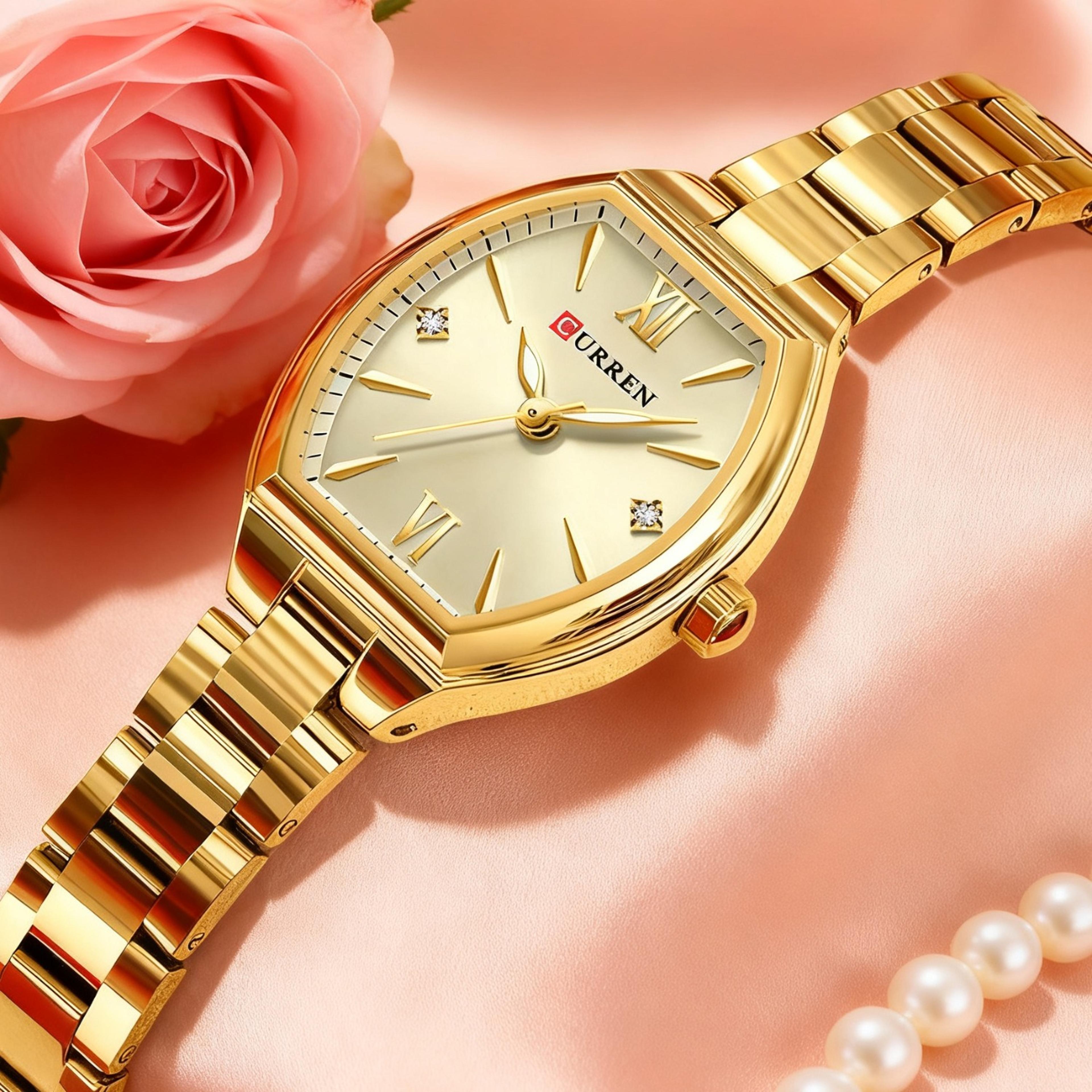 elegant barrel shaped womens quartz watch retro elastic band fashion watch