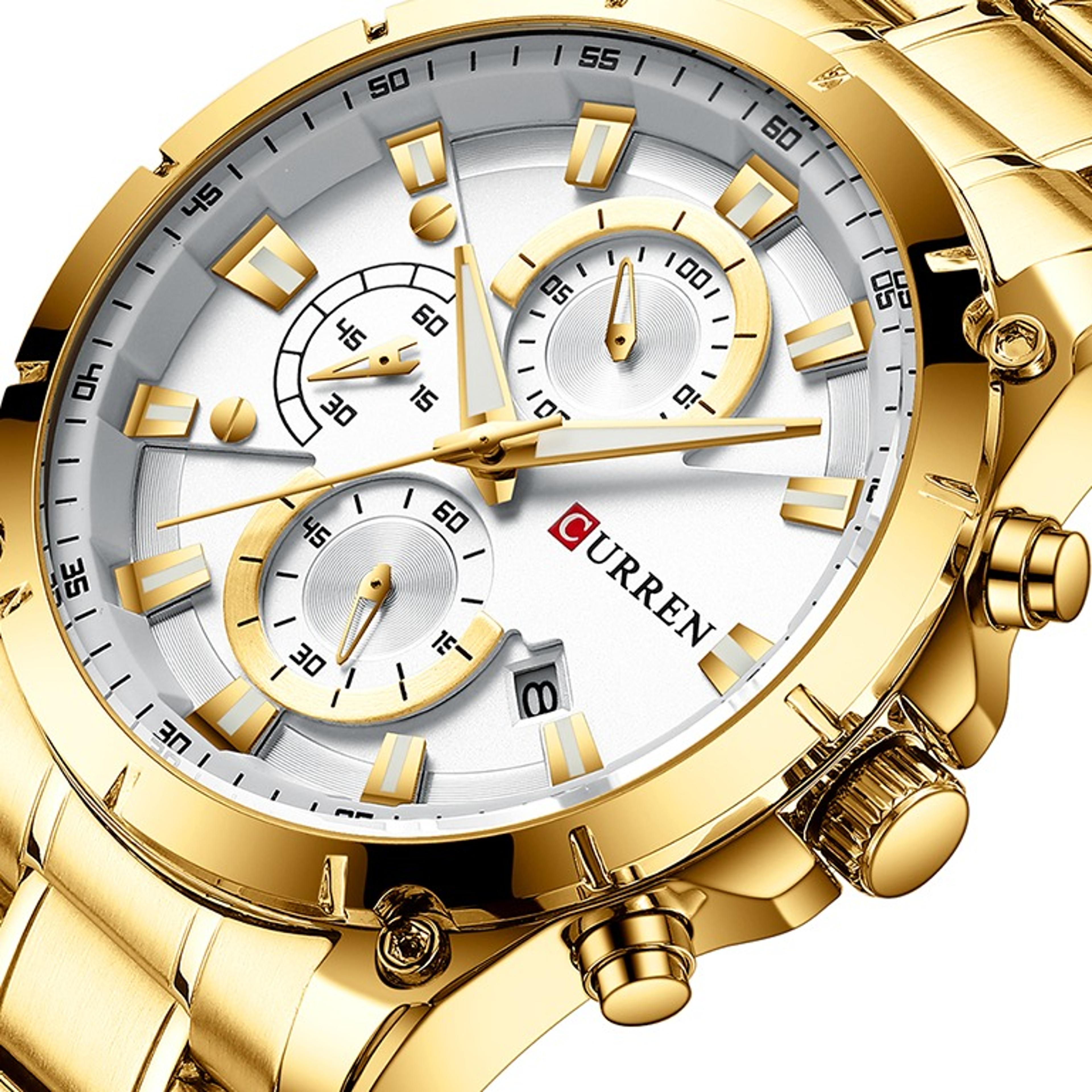 luxury automatic men watch with date display waterproof business casual wristwatch