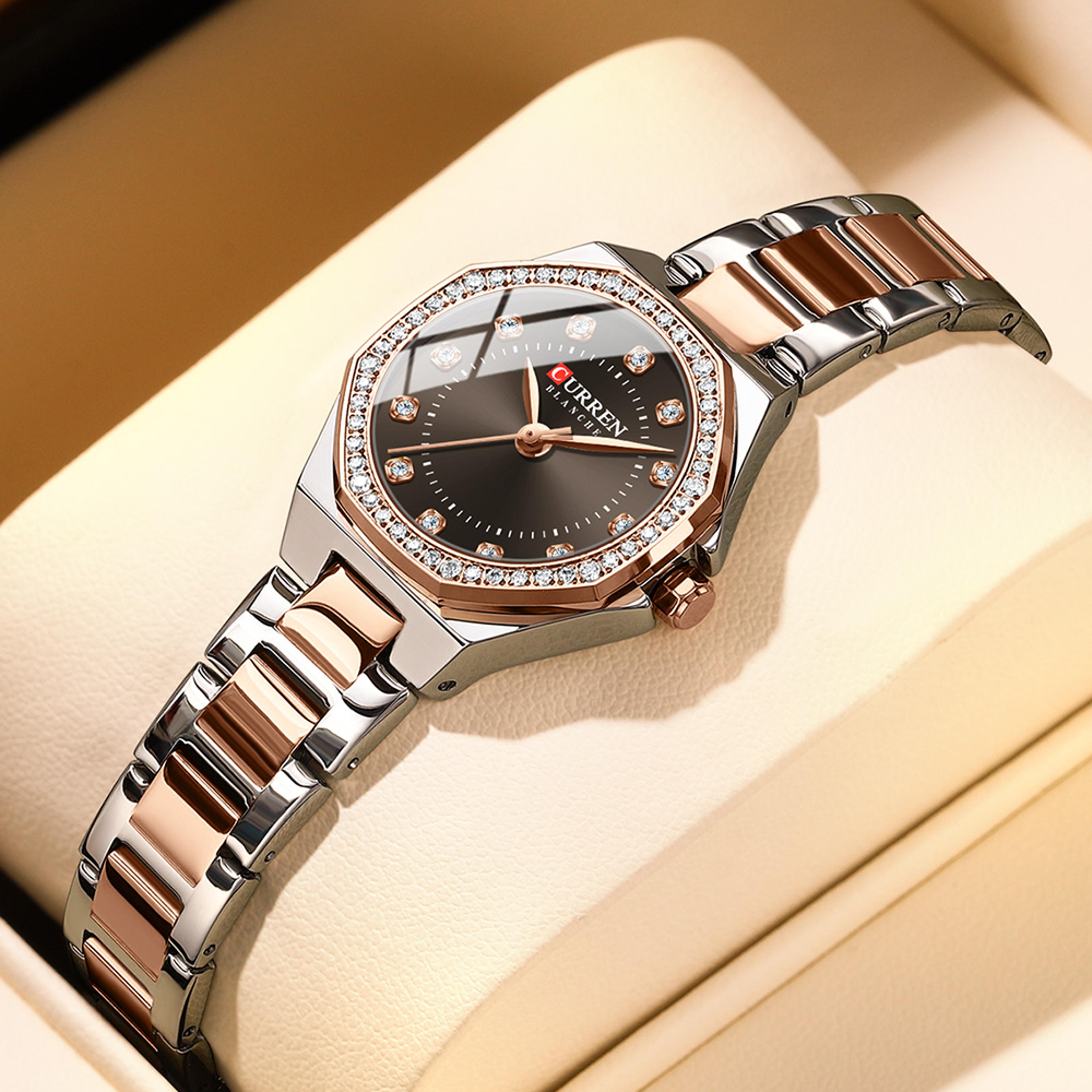 elegant womens fashion quartz watch stainless steel waterproof ladies wrist watch