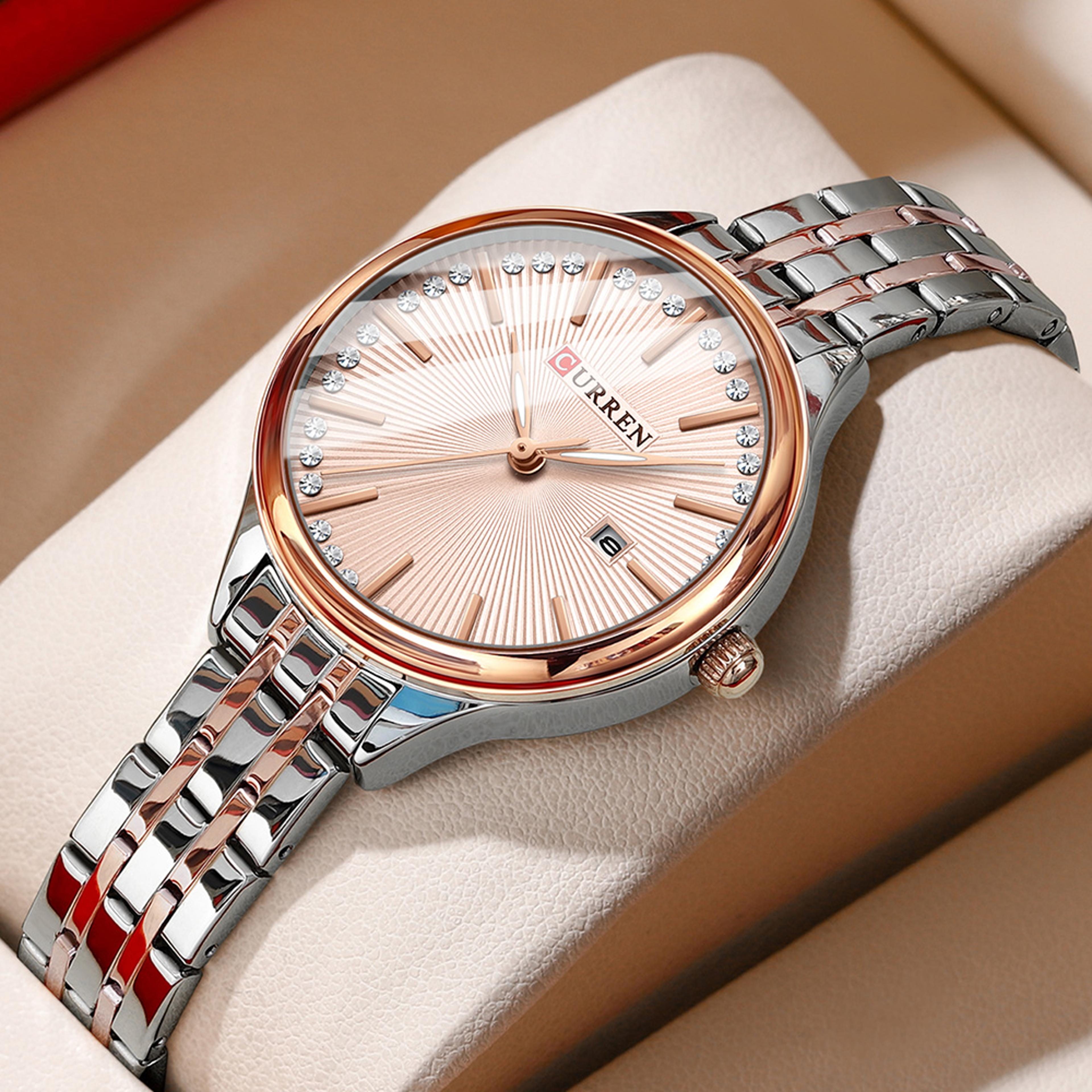 elegant womens luxury quartz wrist watch stainless steel fashion watch