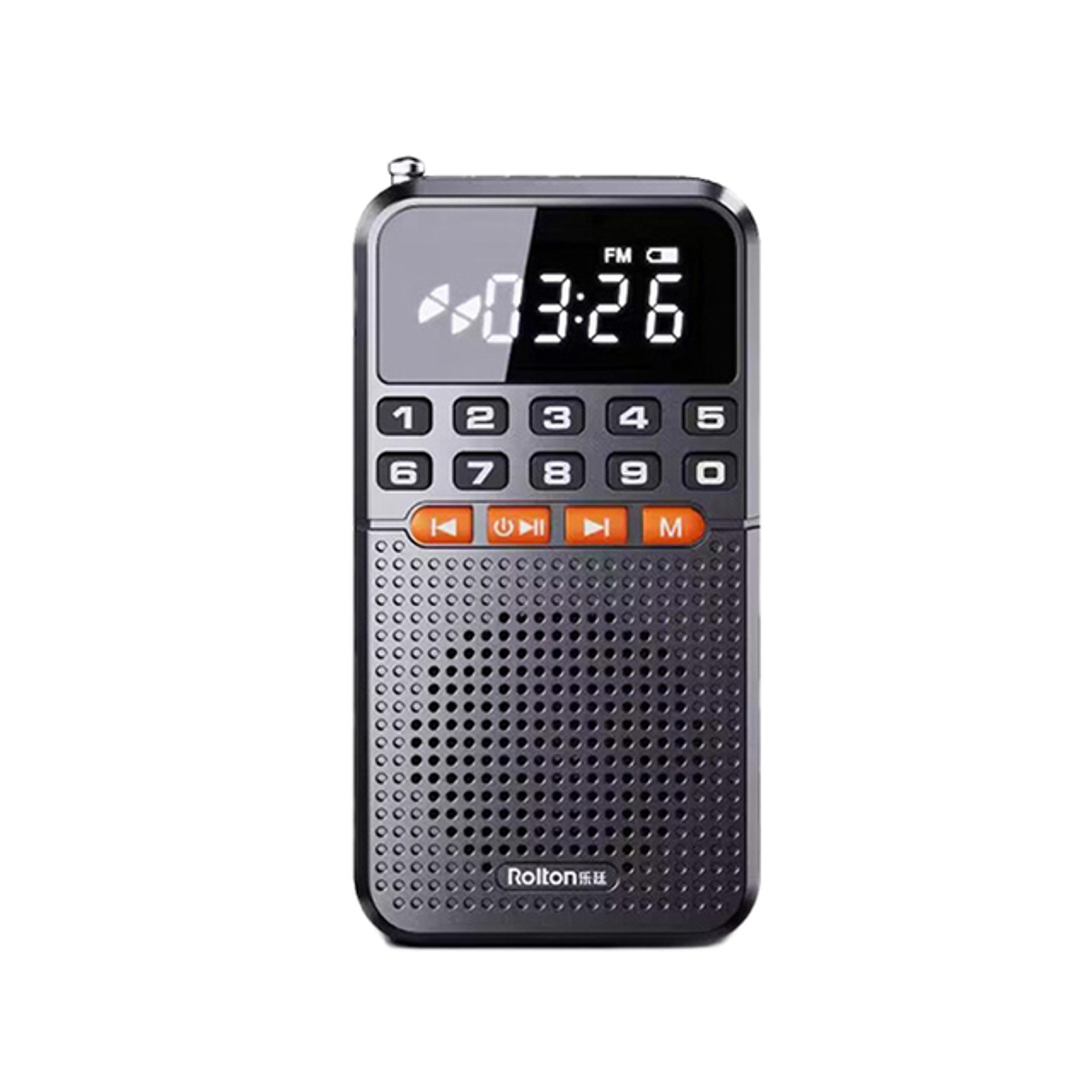 mini portable bluetooth fm radio speaker with led flashlight and tf card music player
