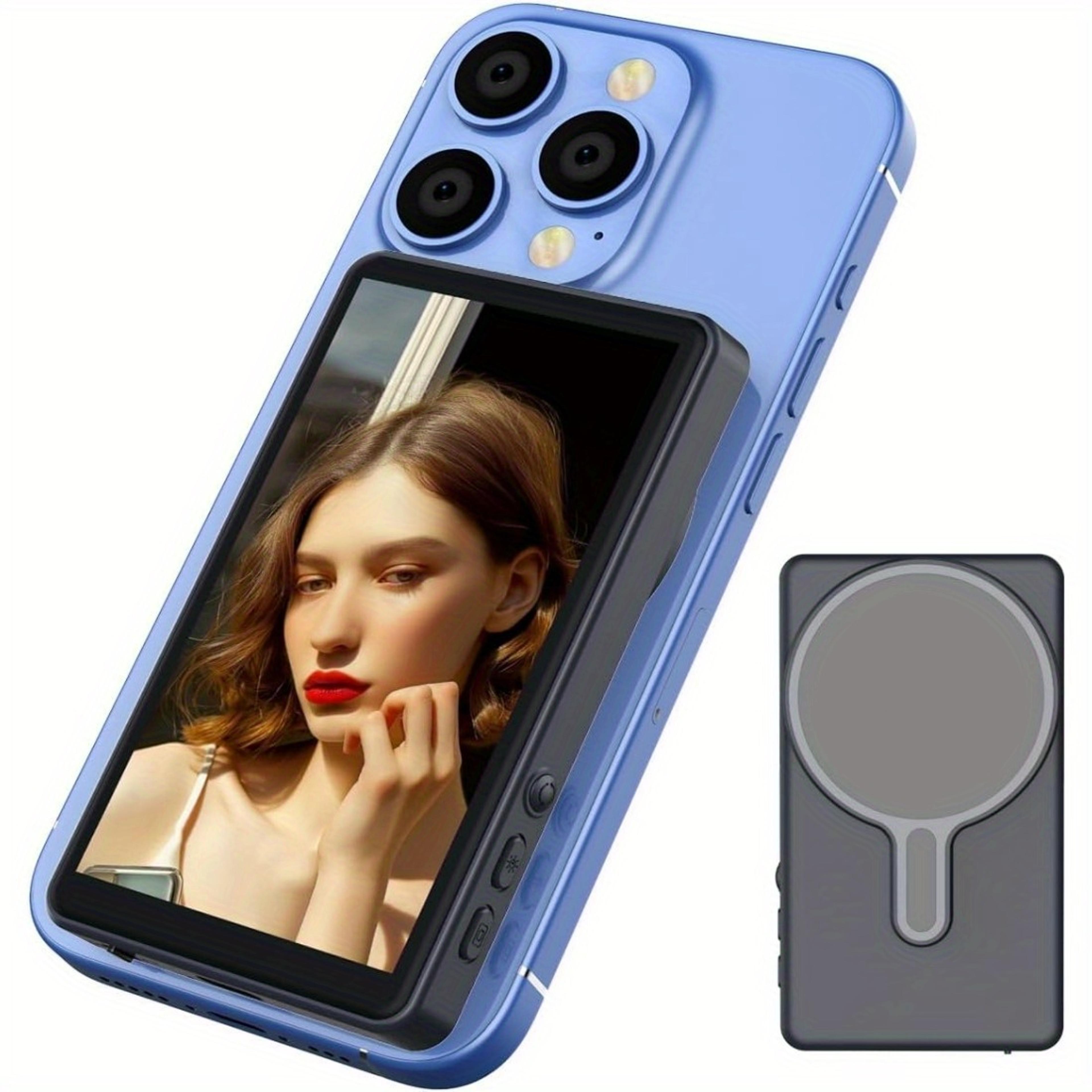 magnetic phone vlog selfie monitor rear camera screen for content creation