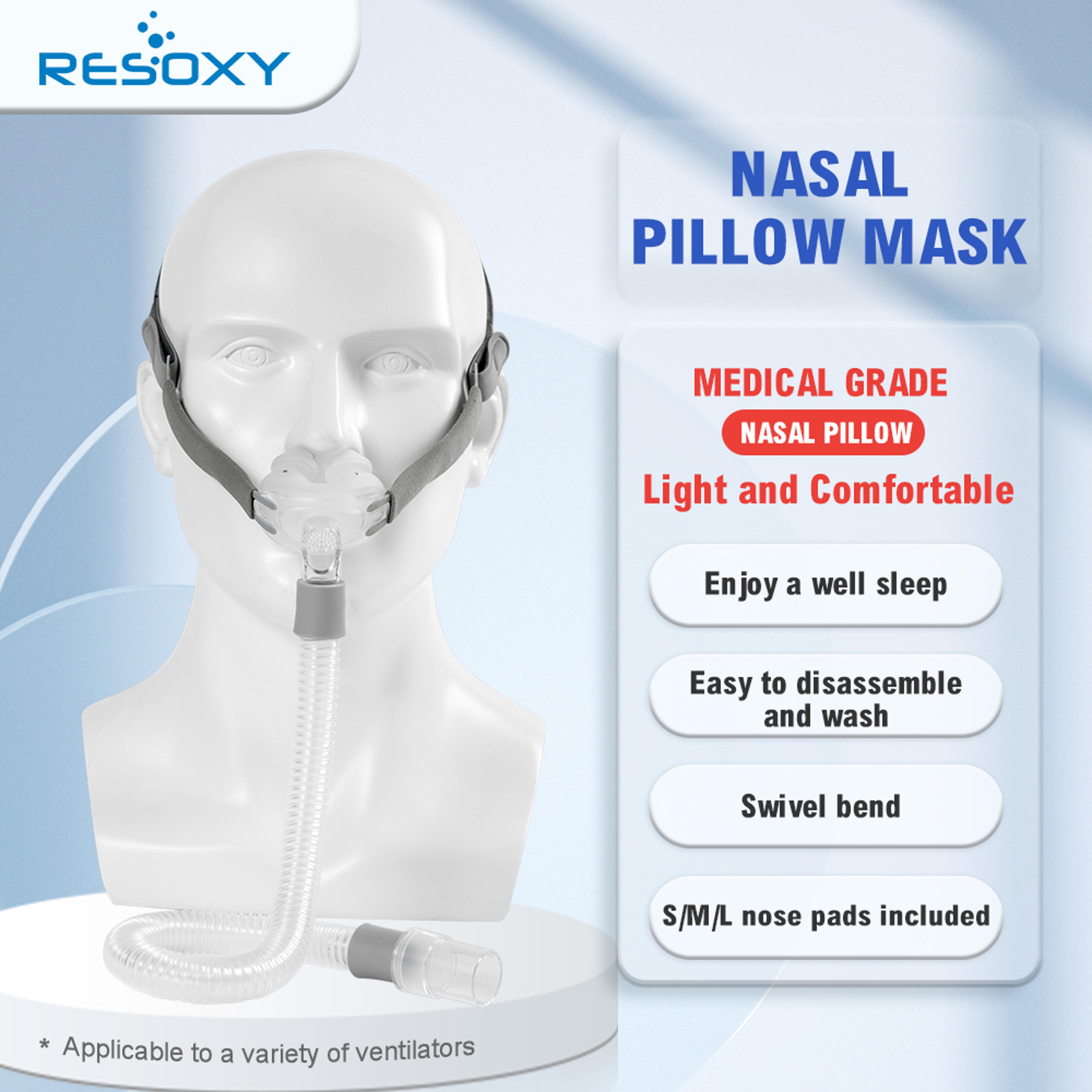resoxy cpap nasal pillow mask for sleep apnea comfort fit multiple sizes
