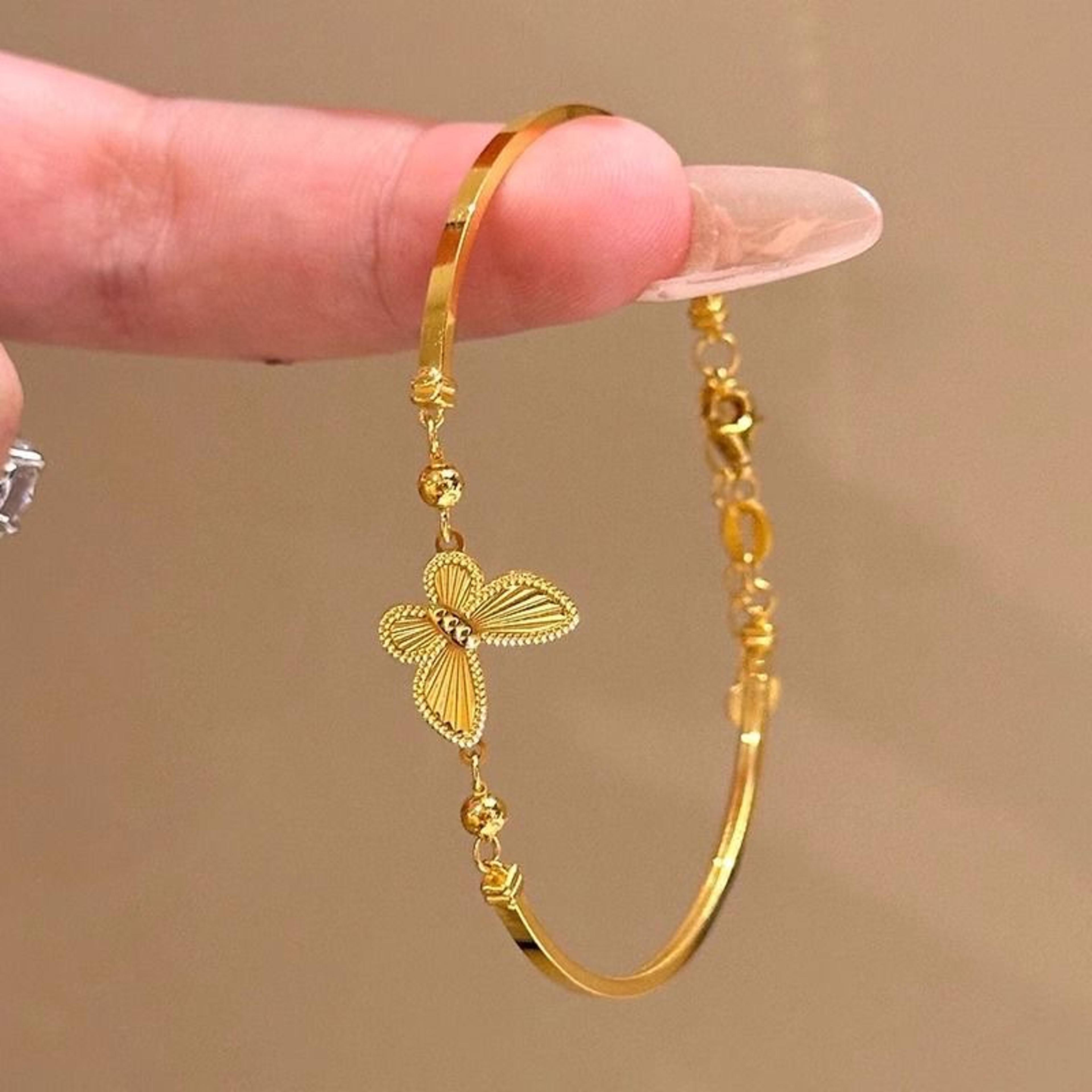 light luxury zircon butterfly bracelet for women elegant golden jewelry gift