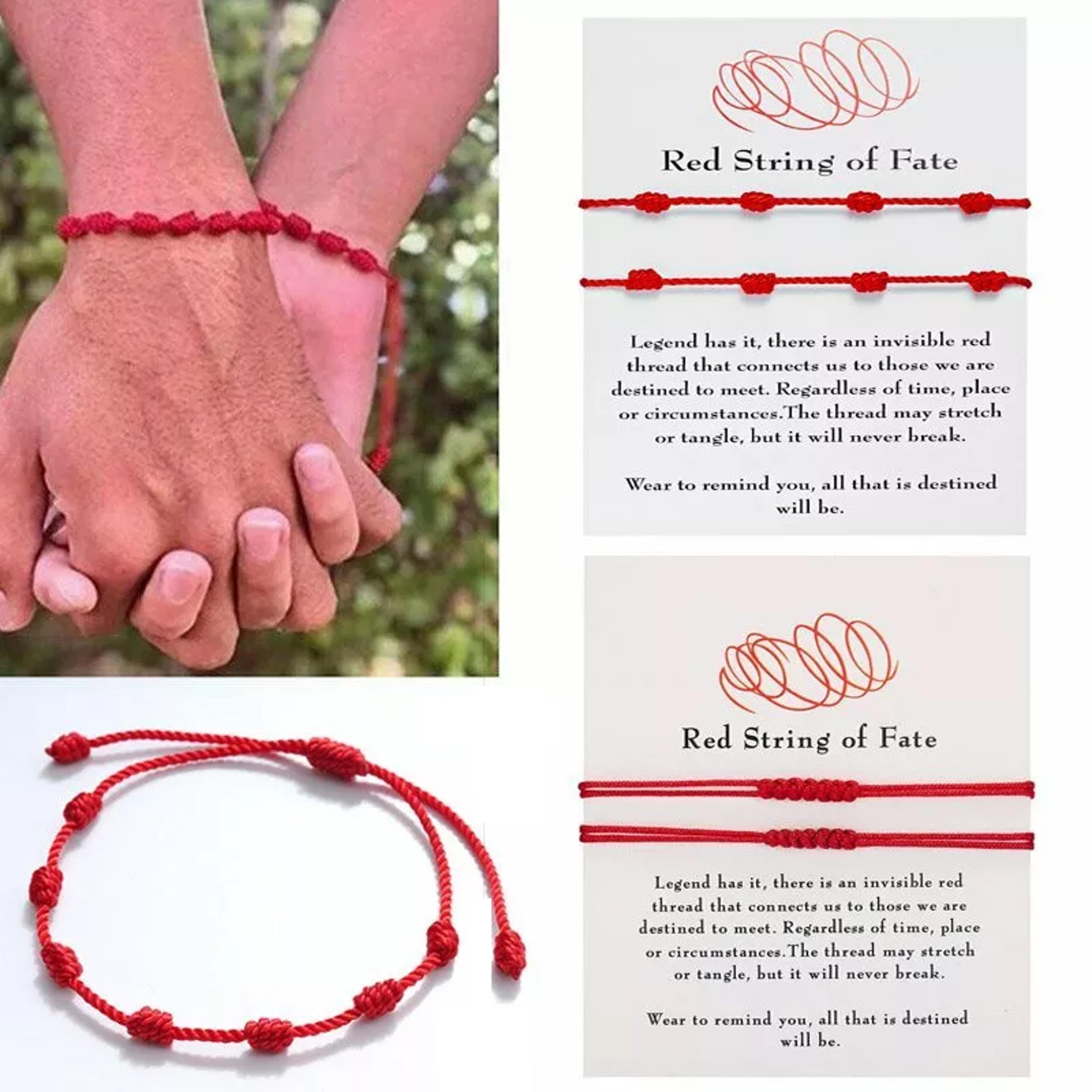 handmade knot lucky red string bracelet for men women gift