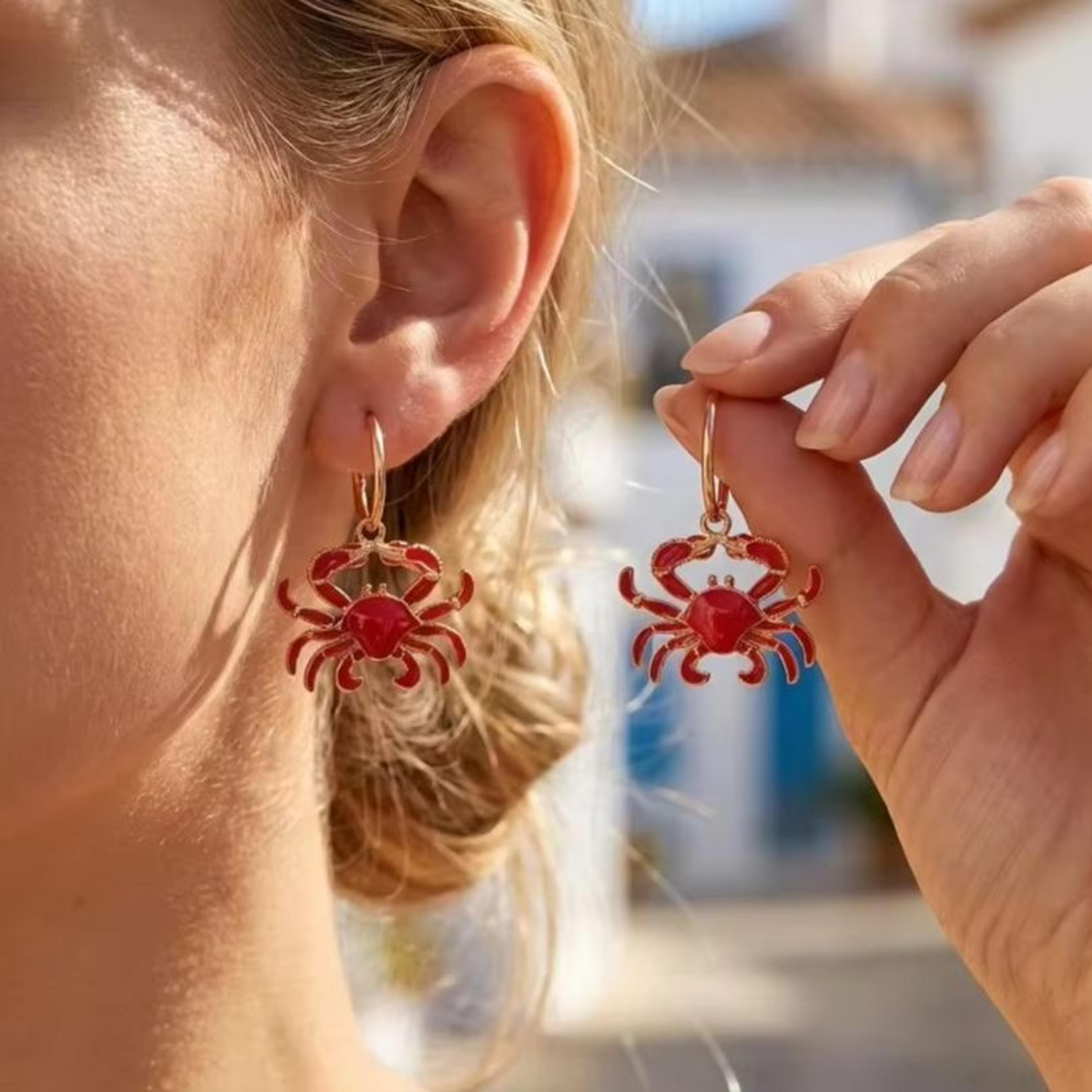 crab lobster earrings bohemian beach jewelry fashion gift accessory