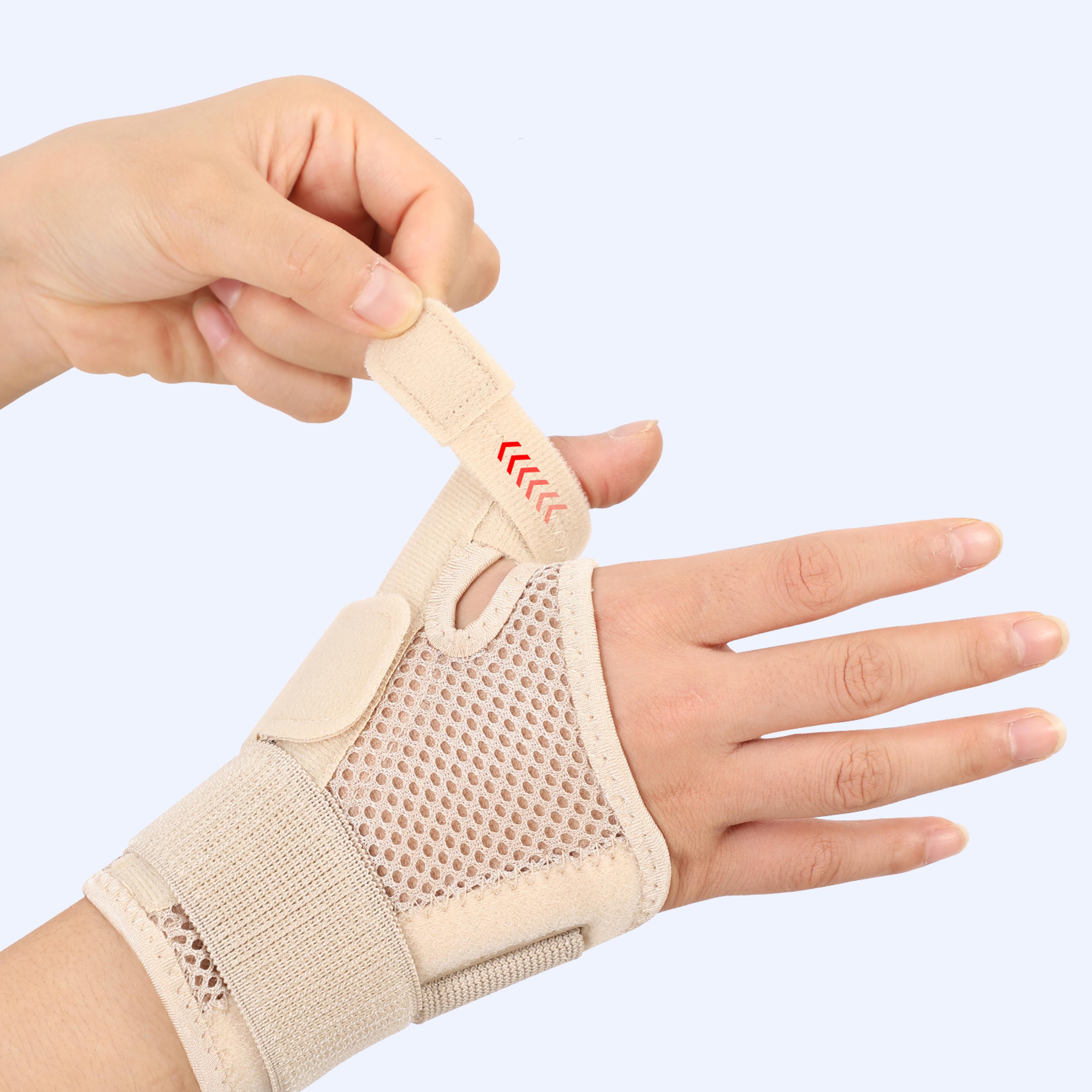 flexible wrist thumb support brace with breathable splint for everyday joint stability
