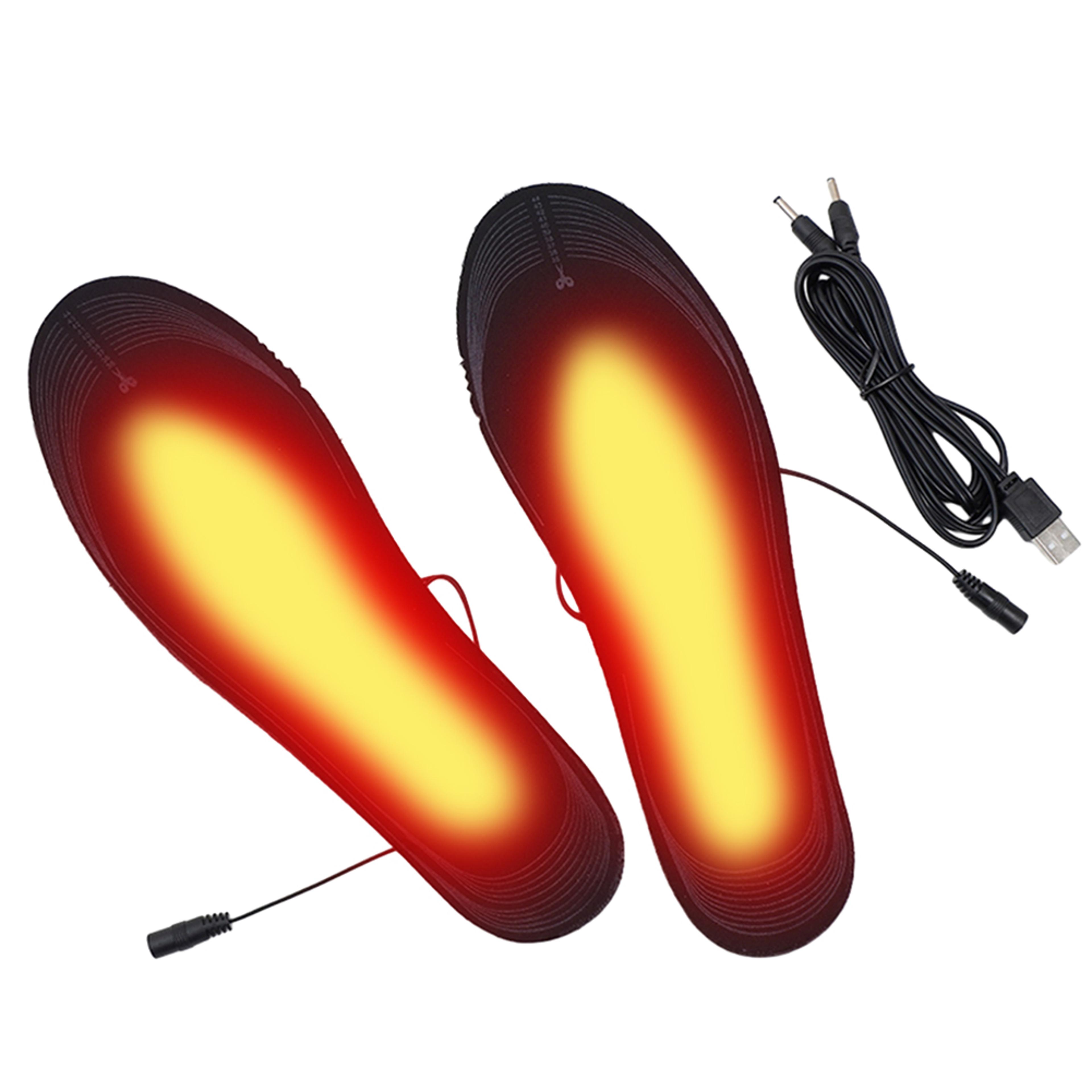 rechargeable heated insoles adjustable electric foot warmers for winter hiking fishing and camping