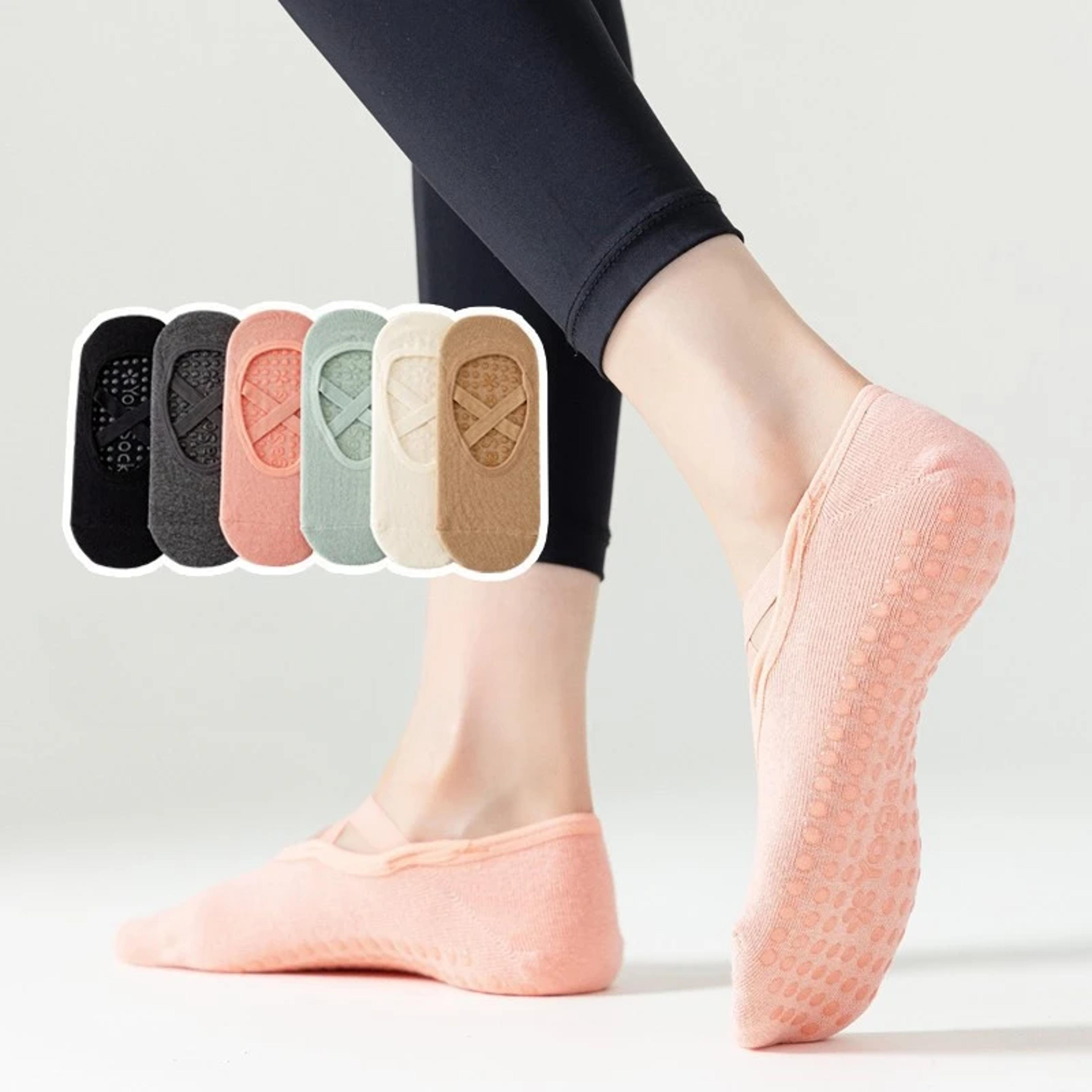 womens non slip yoga socks backless pilates grip socks for fitness dance and barre