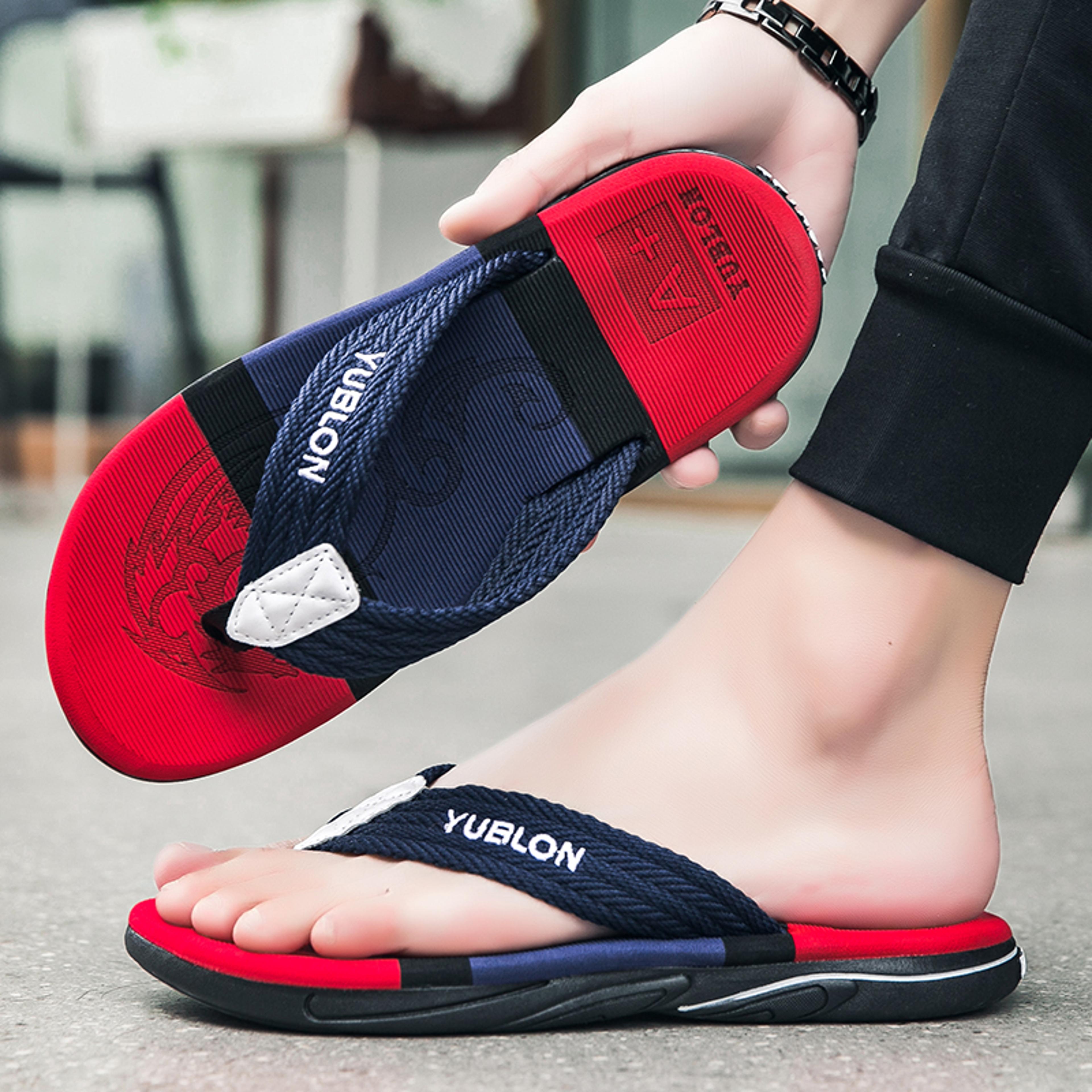 mens anti slip flip flops breathable beach sandals for summer outdoor comfort