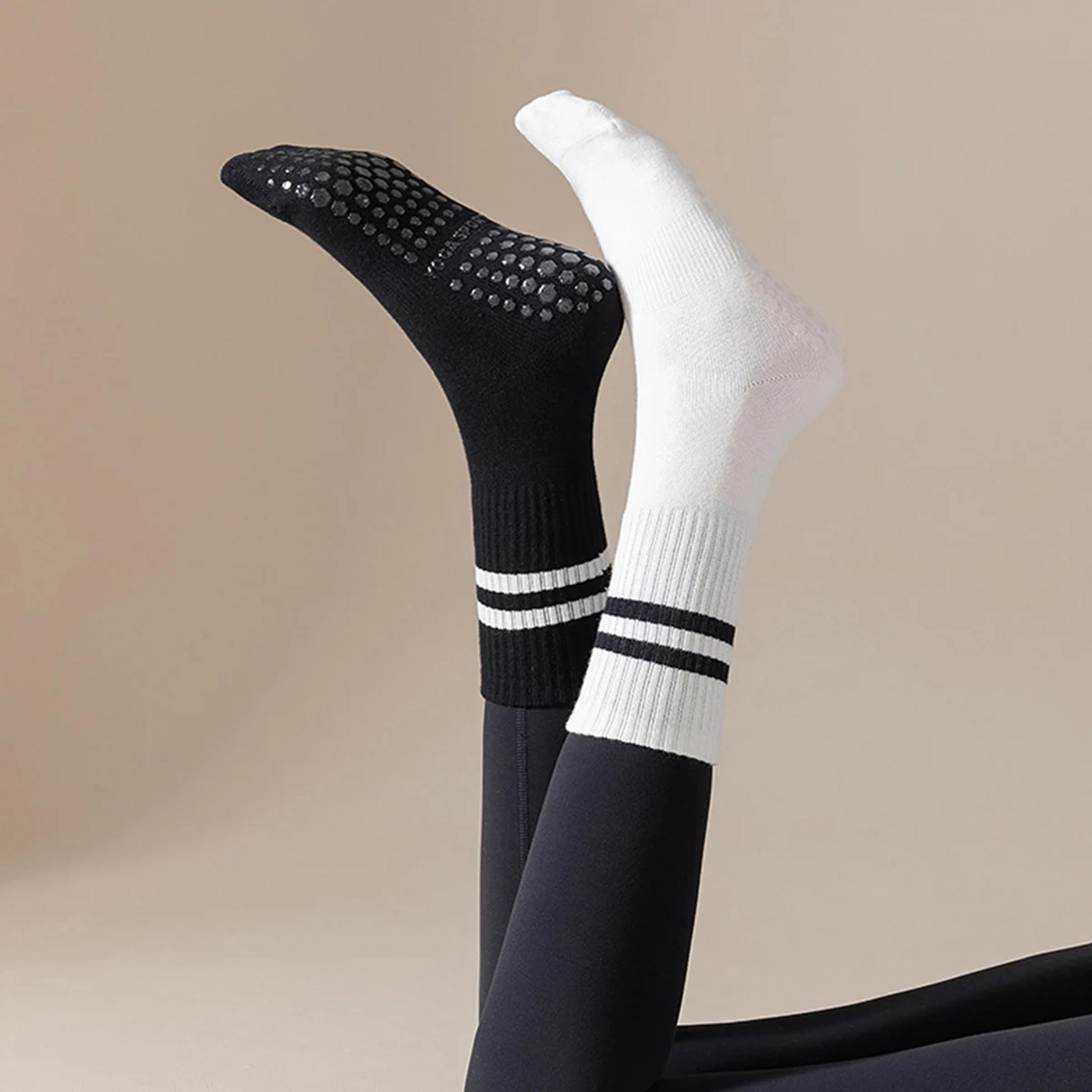 womens pilates grip socks non slip yoga and barre socks for stable comfortable workouts
