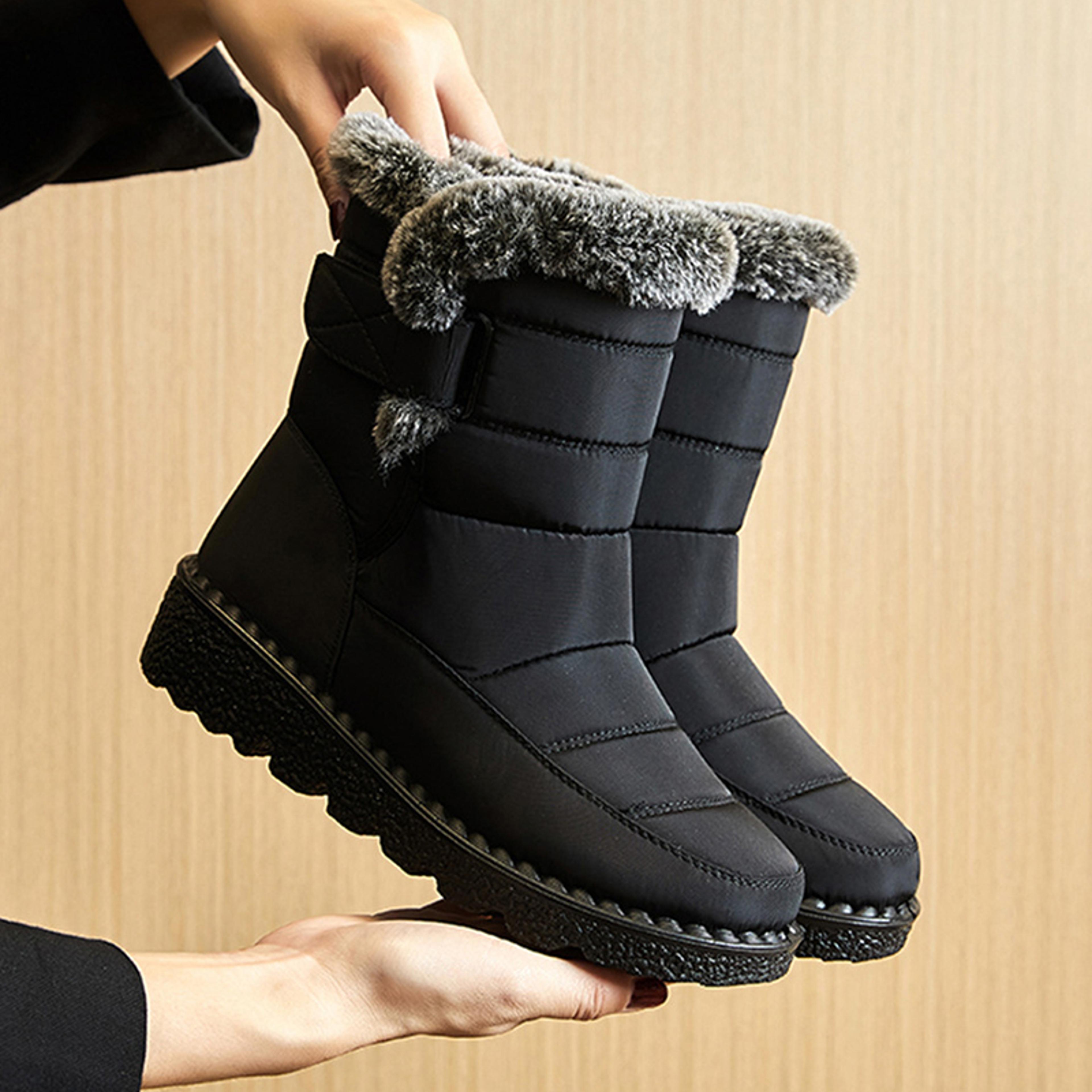 womens waterproof platform snow boots soft warm winter ankle boots
