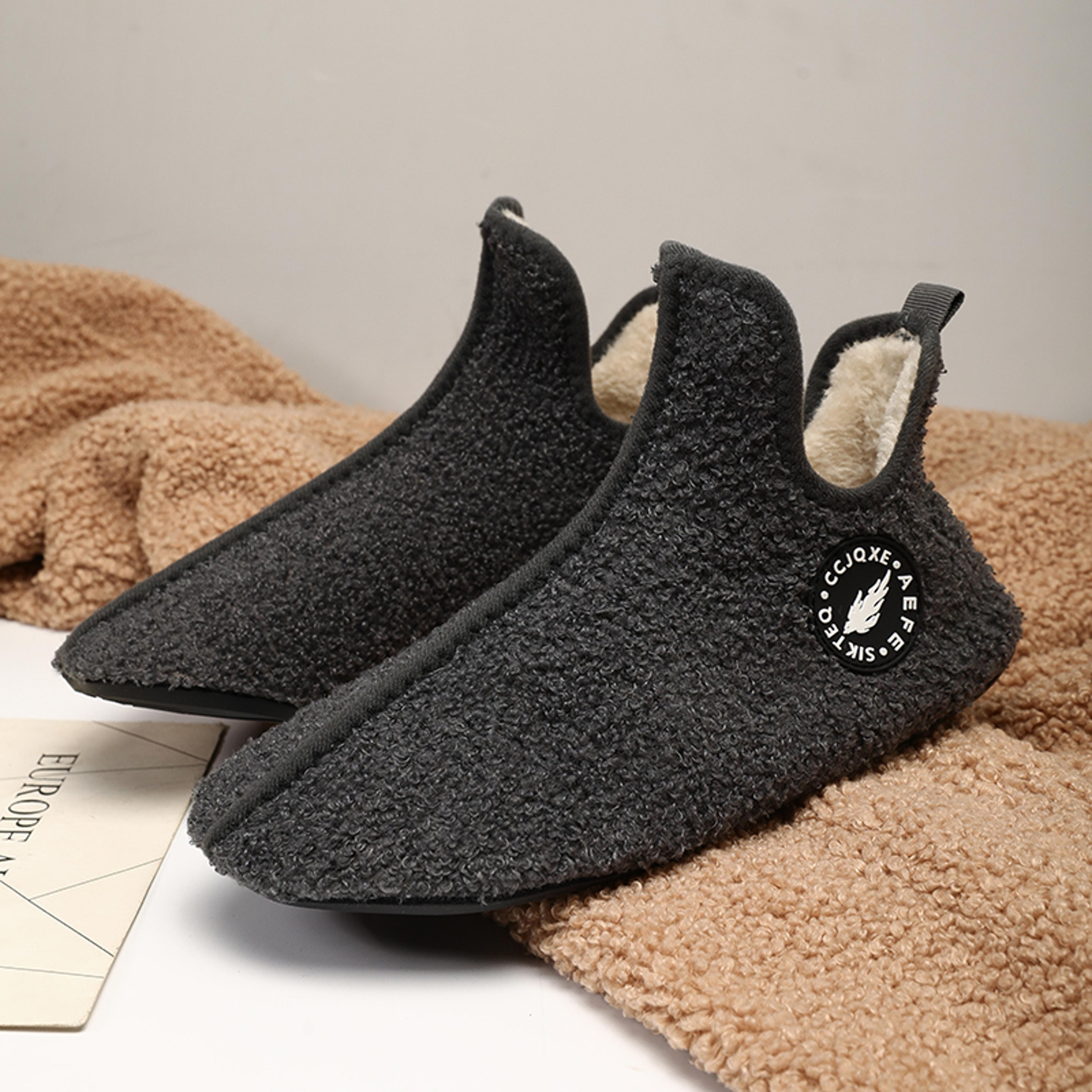 cozy plush winter slippers lightweight warm slip on house shoes for men and women