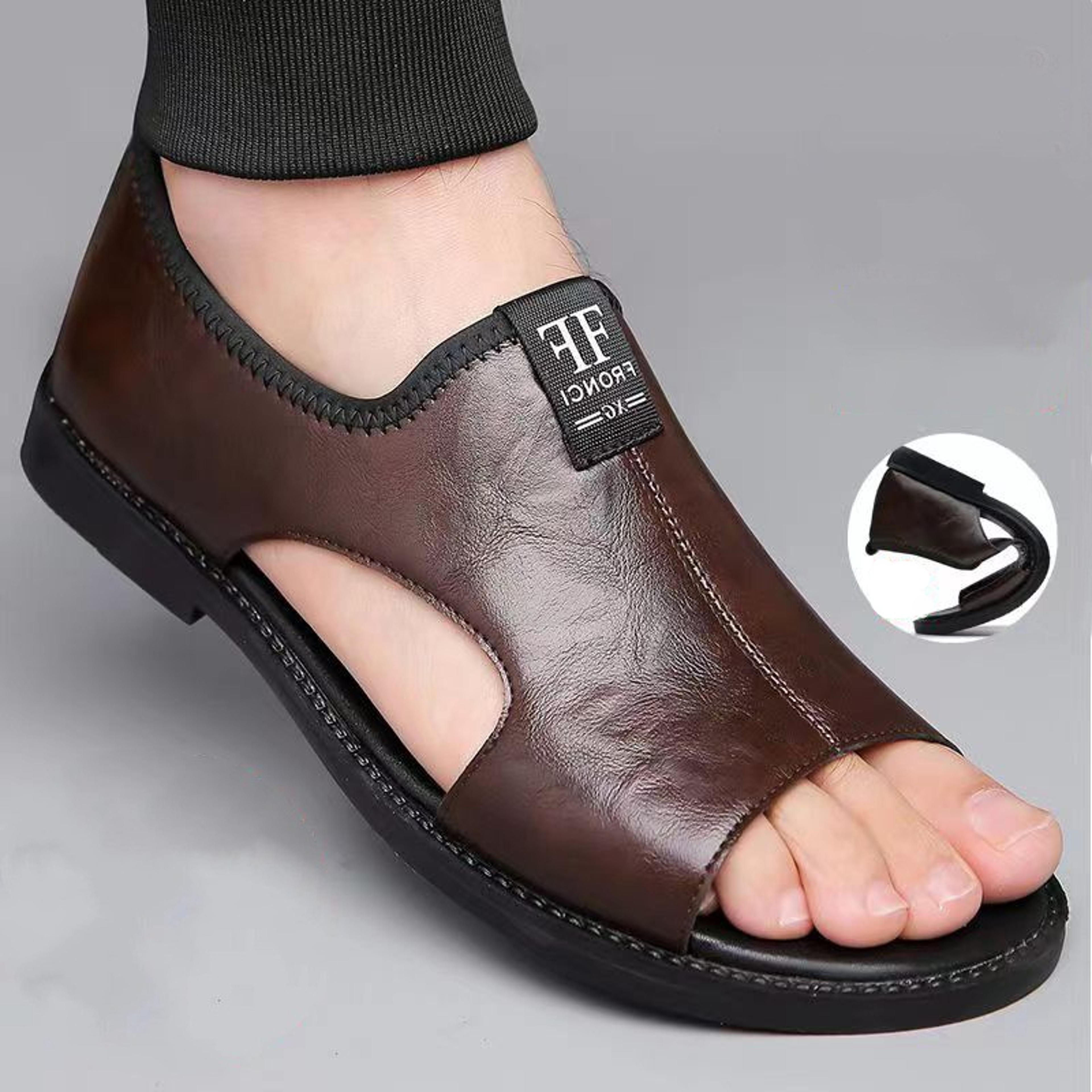 comfort walk mens casual sandals slip on beach shoes with cushioned eva sole