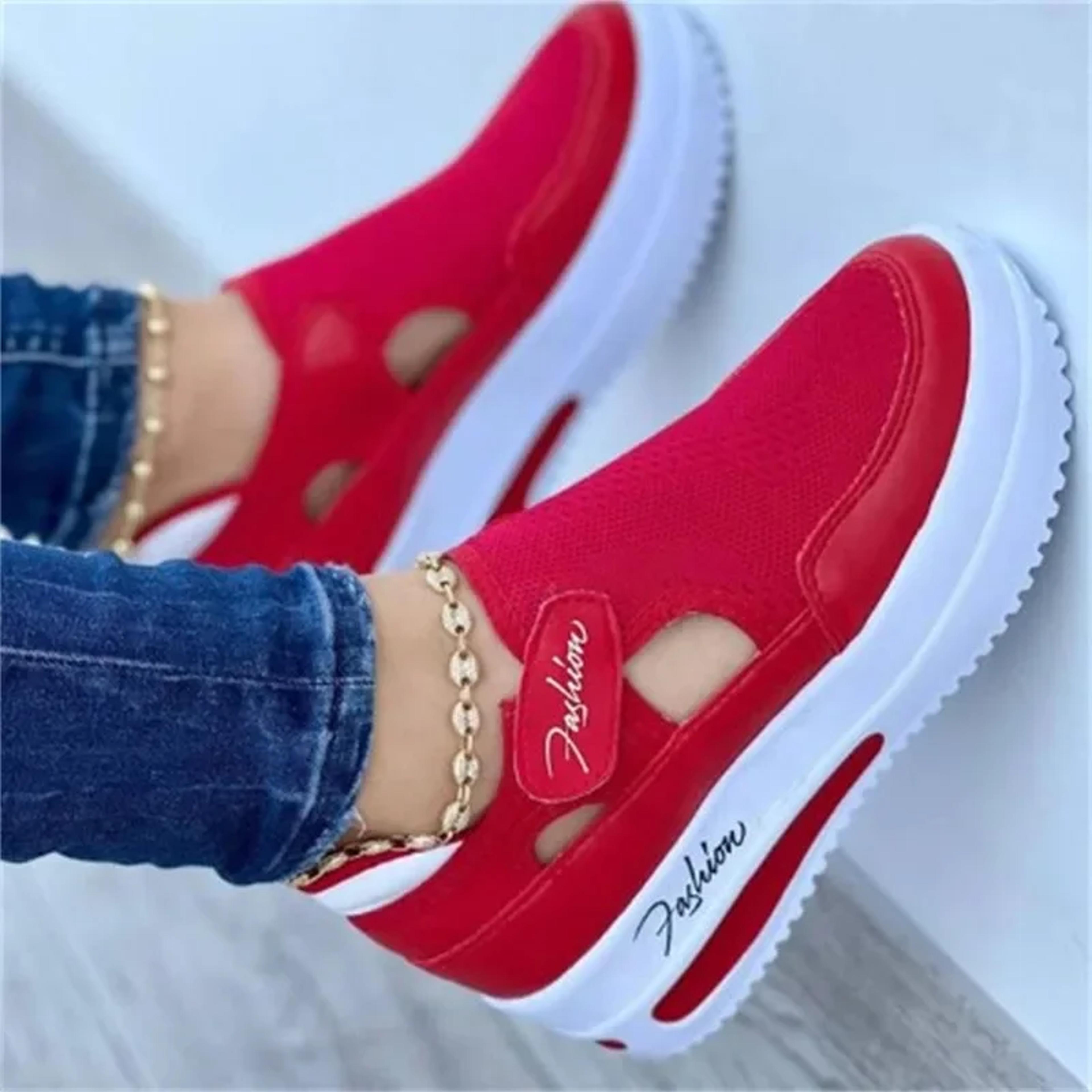 breathable mesh platform sneakers for women lightweight casual walking shoes