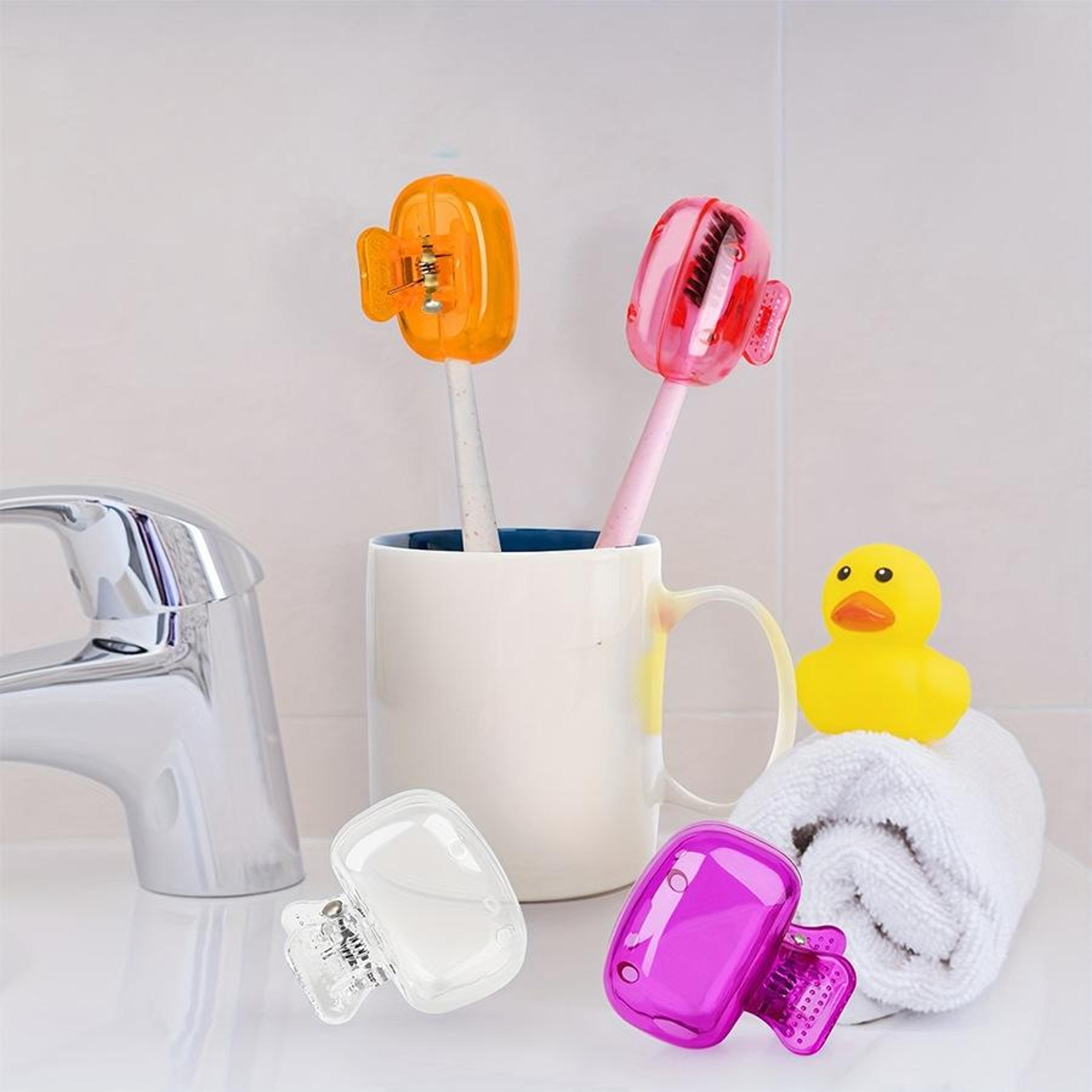 portable toothbrush cap set hygienic travel cover case for clean storage