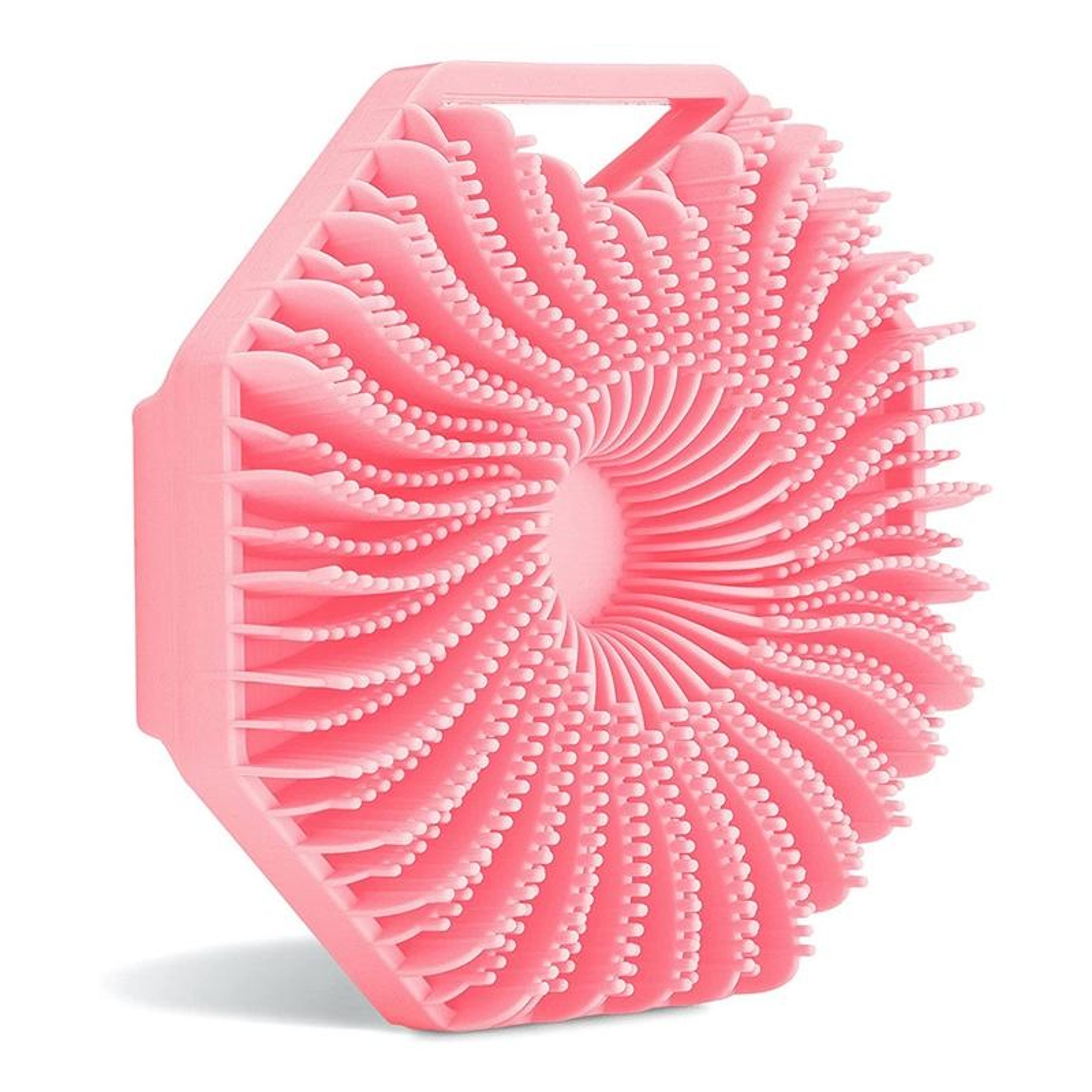 silicone body scrubber brush with strap hygienic bath brush for gentle exfoliation & travel