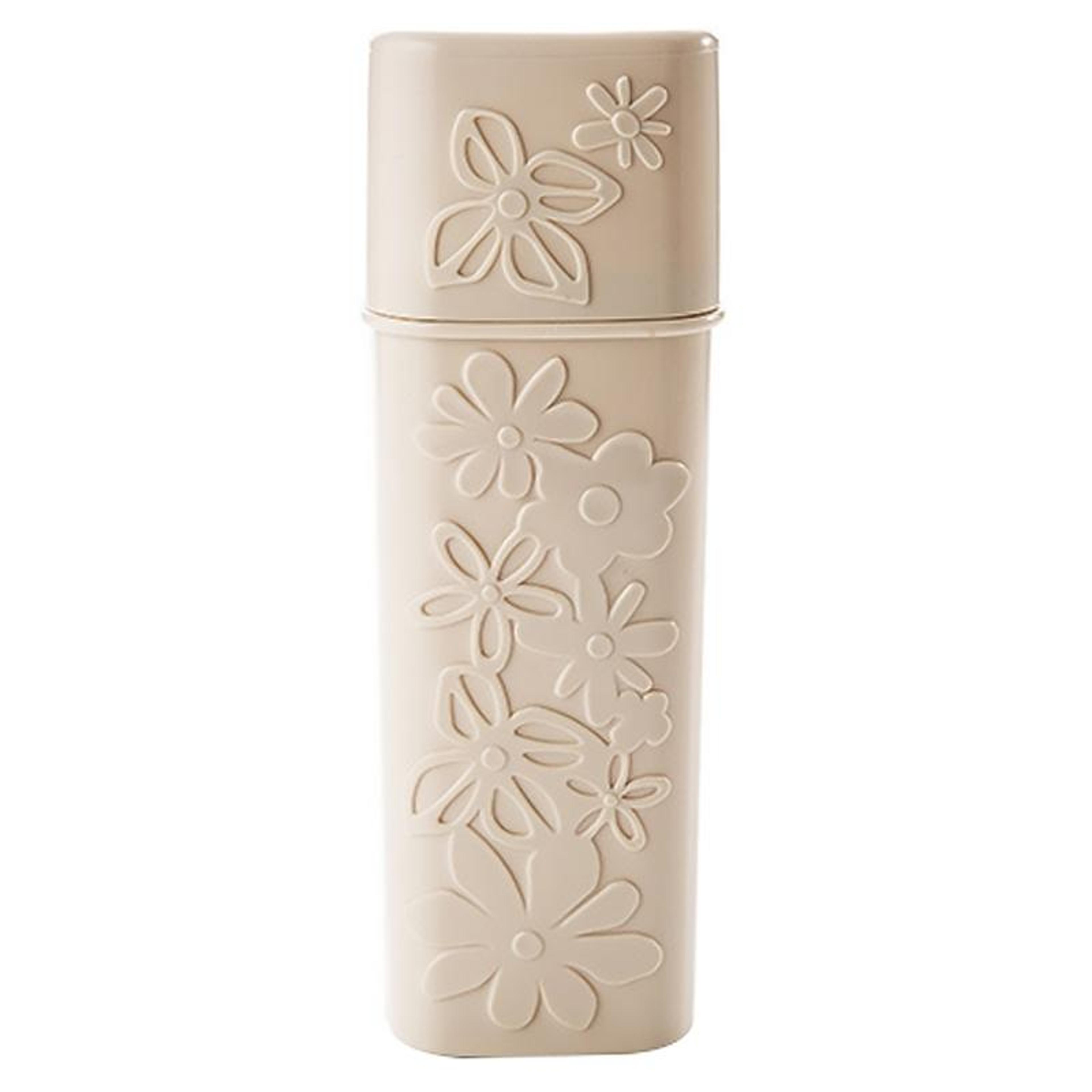 portable travel toothbrush holder case with cup & organizer for clean hygiene on the go